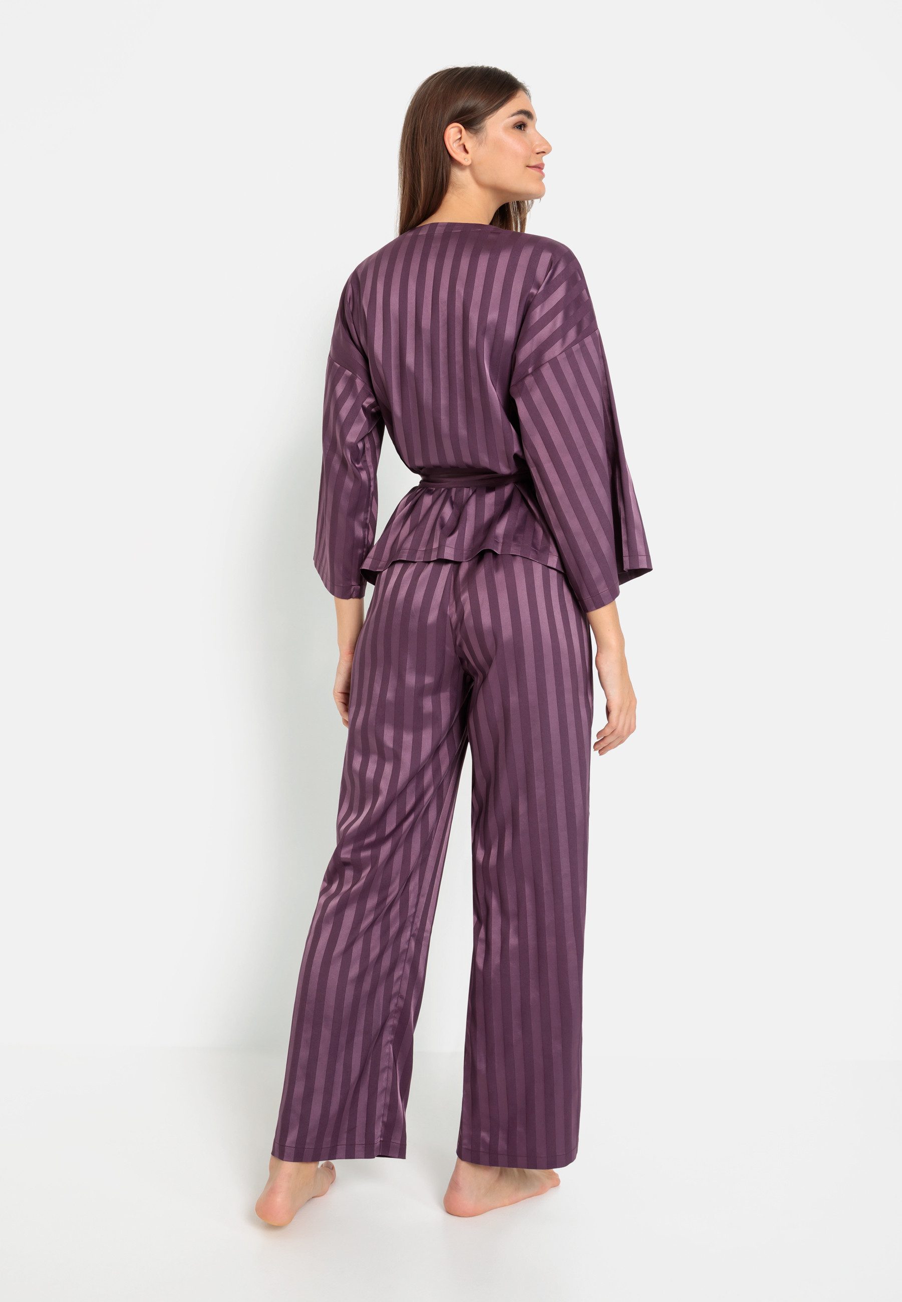 LSCN by LASCANA Pyjama in kimono-stijl (set, 2-delig)