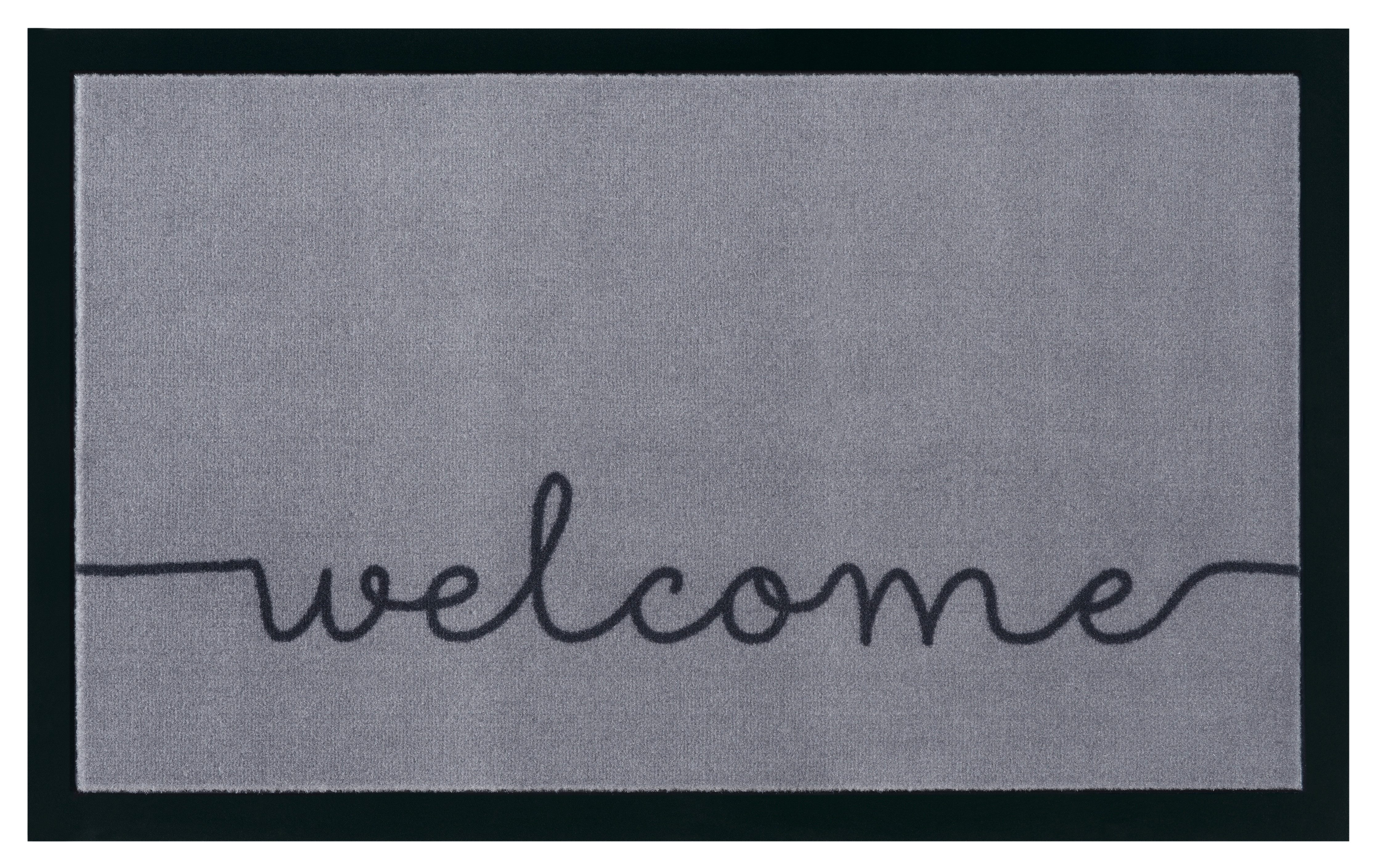 HANSE Home Mat Cozy Welcome, deurmat Wasbaar, inloopmat, outdoor, binnenshuis, antislip, weerbestendig deurmatten maat 45x75 cm grijs