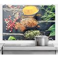 wall-art keukenwand spatscherm verschillende kruiden (1-delig)