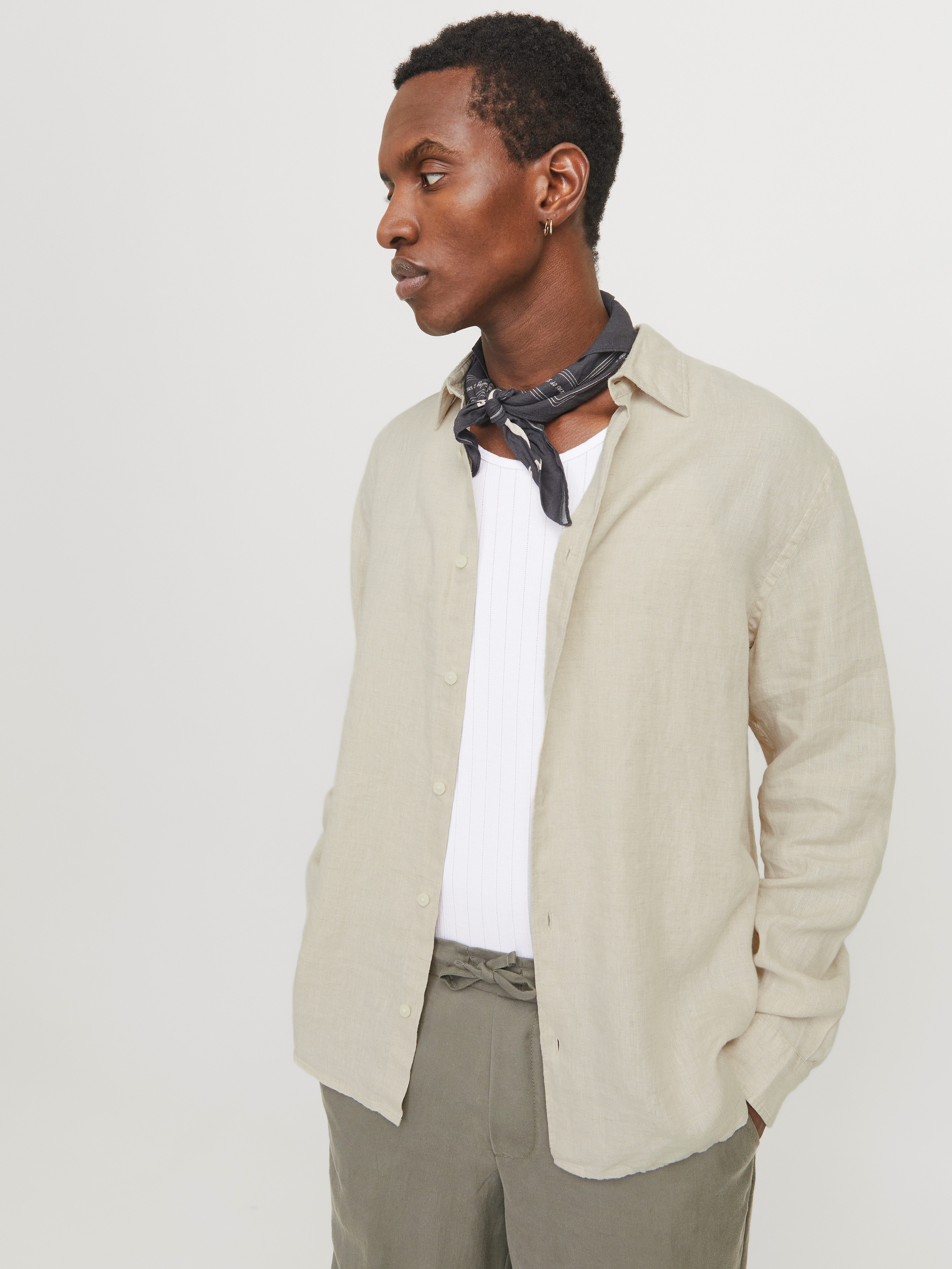 Jack & Jones Overhemd met lange mouwen JPRCCLAWRENCE LINEN L/S SHIRT SN