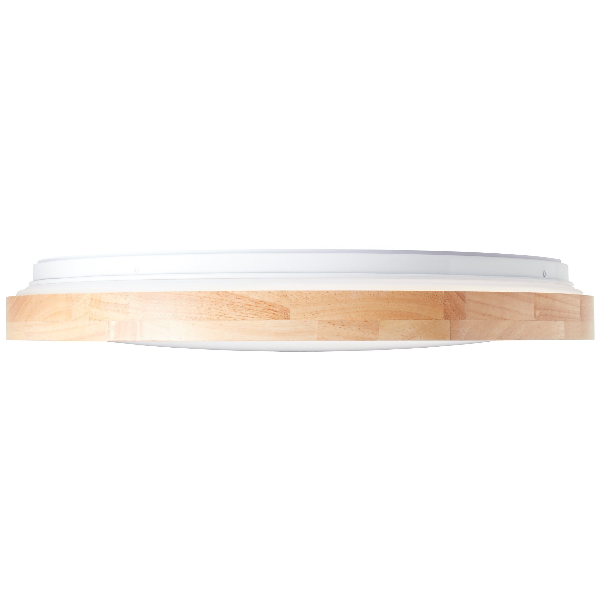 Brilliant Leuchten Led-plafondlamp Alson 3300 lm, ø 50 cm, metaal/hout/kunststof, licht hout/wit