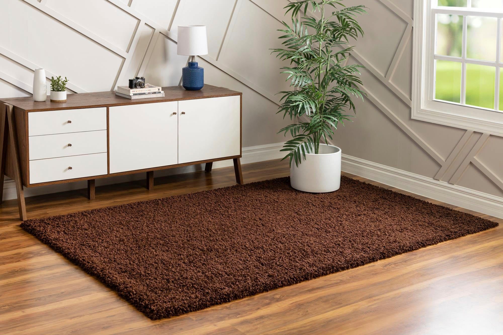 Myflair Möbel & Accessoires Hoogpolig vloerkleed Shaggy shag voorraadopruiming geweven, unikleurig, ideaal in de woonkamer & slaapkamer