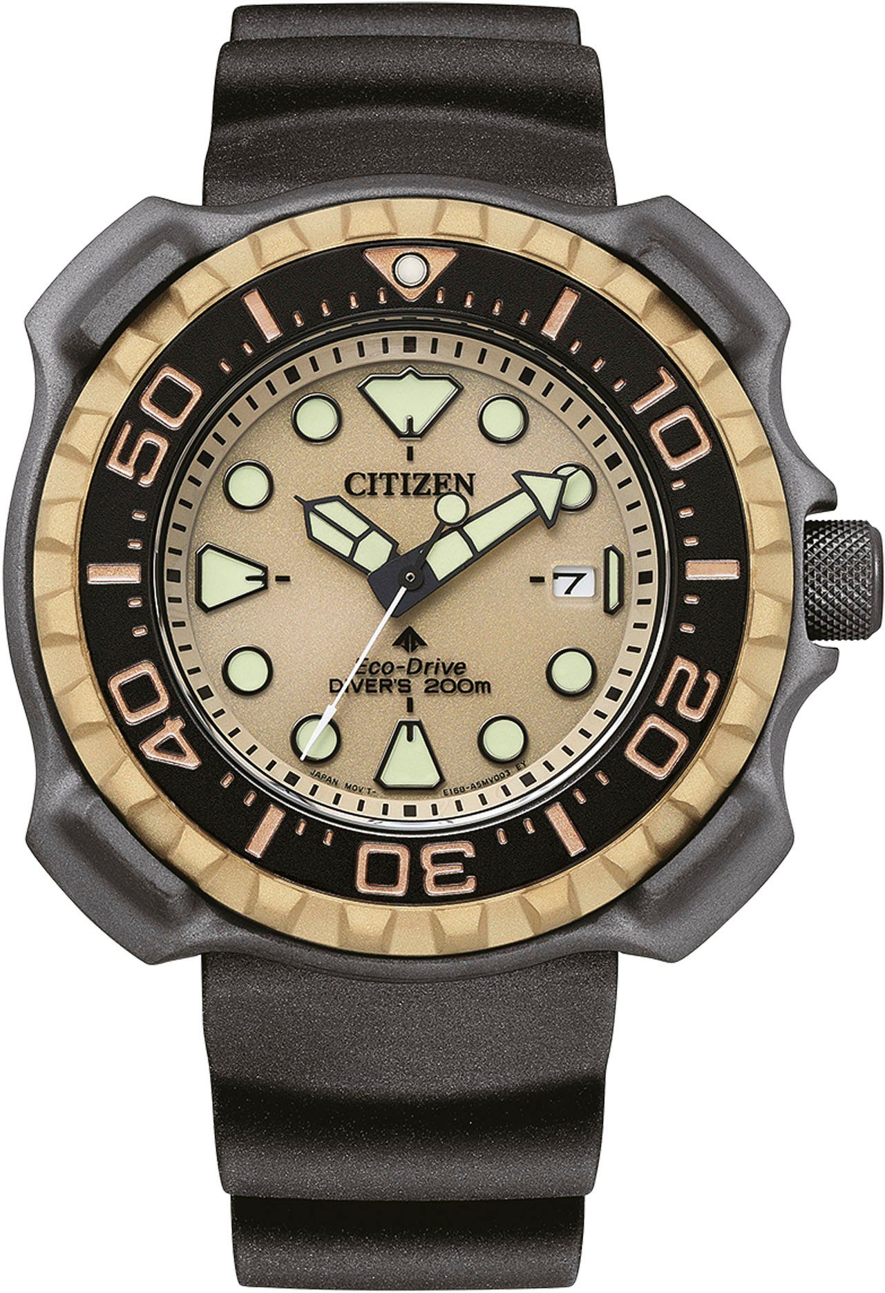 Citizen Duikhorloge Promaster Diver Polshorloge, herenhorloge, solar, tot 20 bar waterdicht, datum