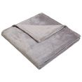 my home deken jil van superzachte knuffelfleece grijs