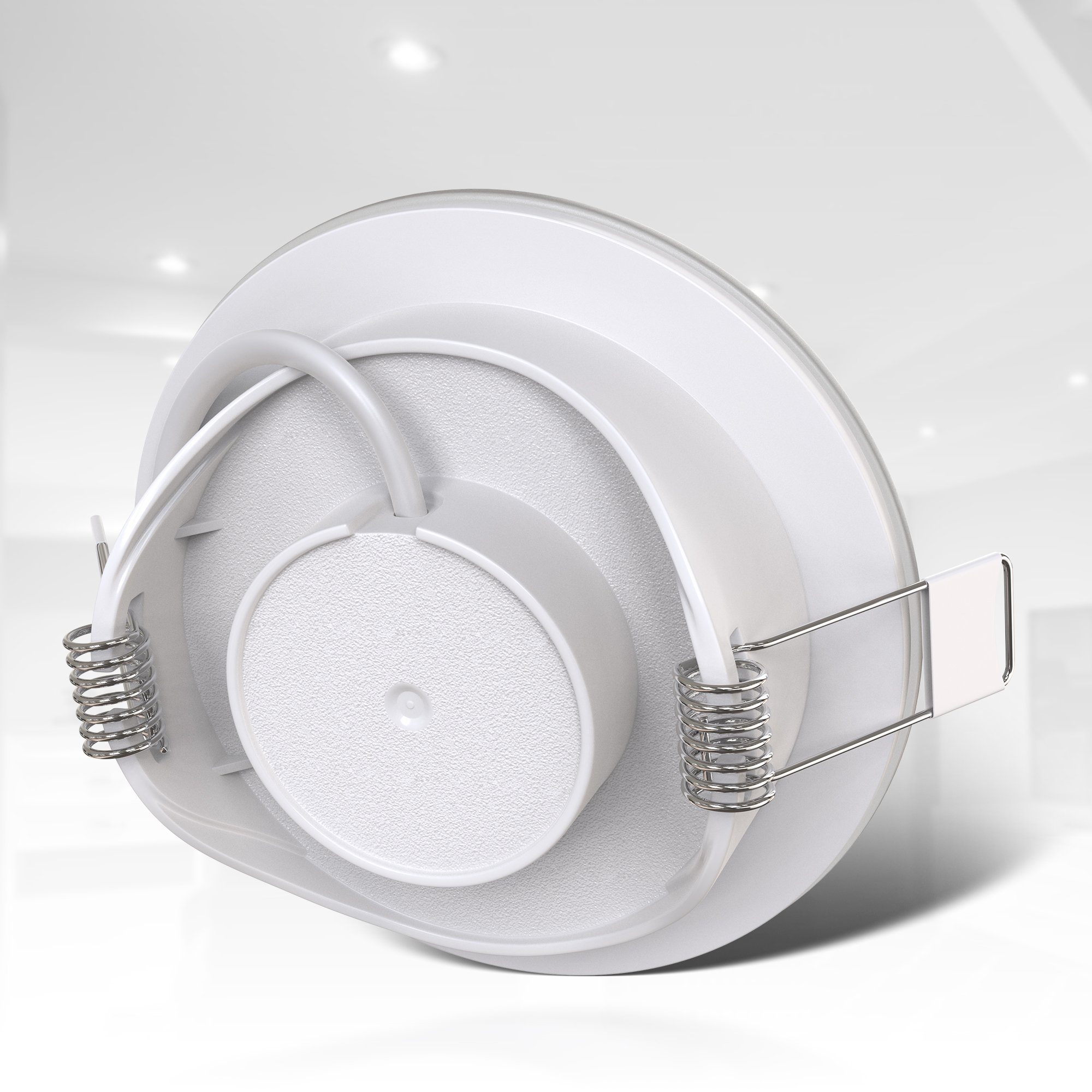 B.K.Licht Ledinbouwlamp 5-pack LED badkamer inbouwspots, IP65 beschermd, platte LED inbouwspots (5 stuks)