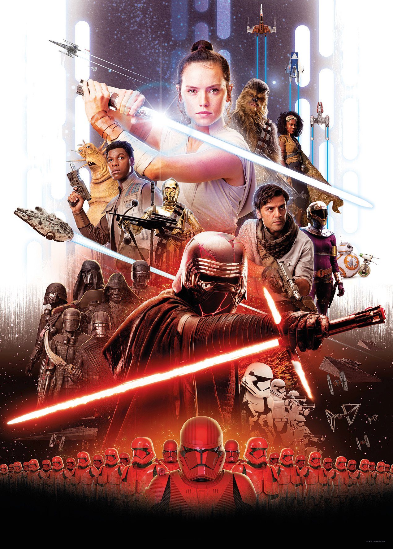 Komar wanddecoratie Star Wars Movie Poster Rey, zonder lijst