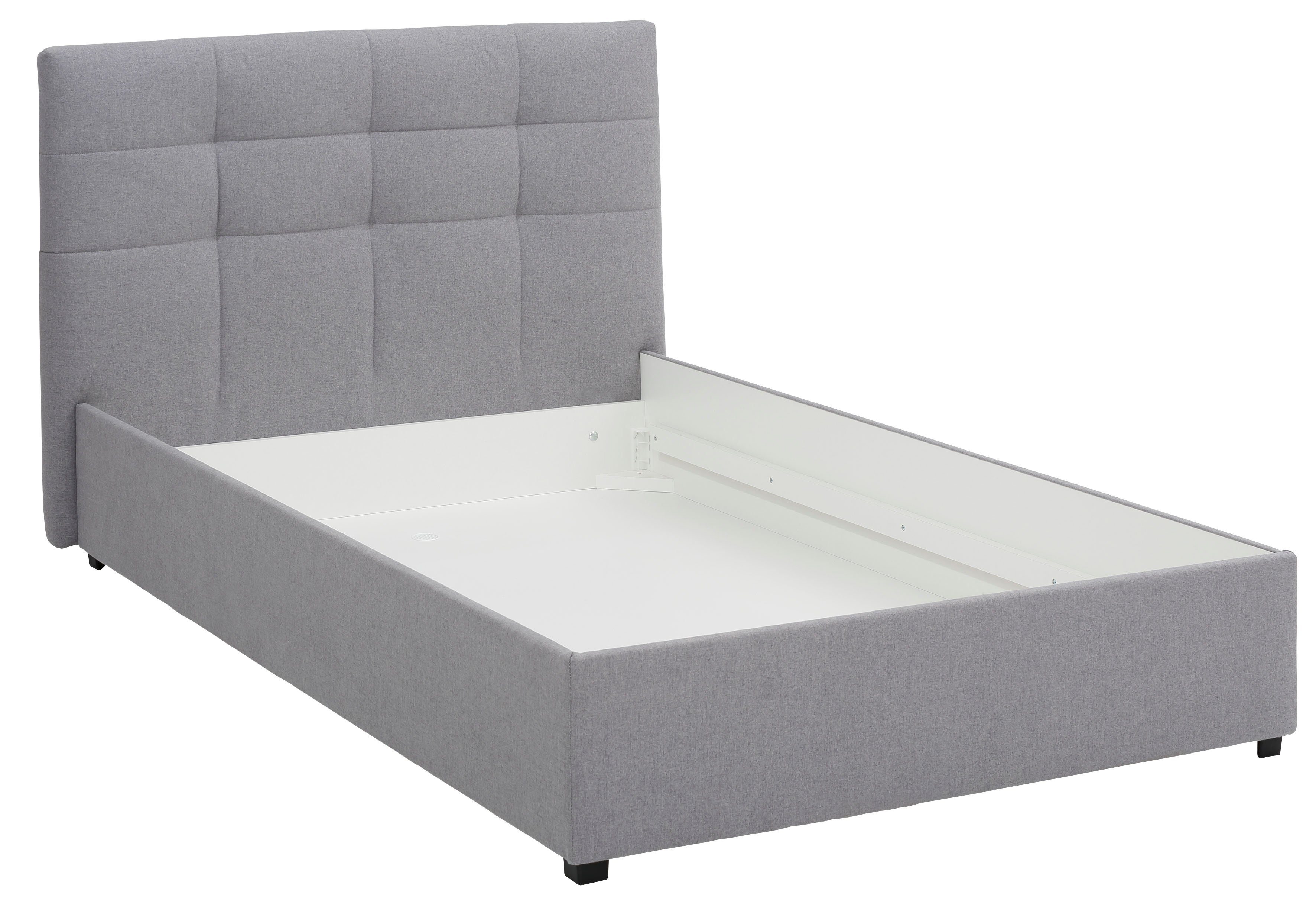 Lüttenhütt Gestoffeerd bed Endres met bedkist, naar keuze zonder matras/lattenbodem of incl. matras