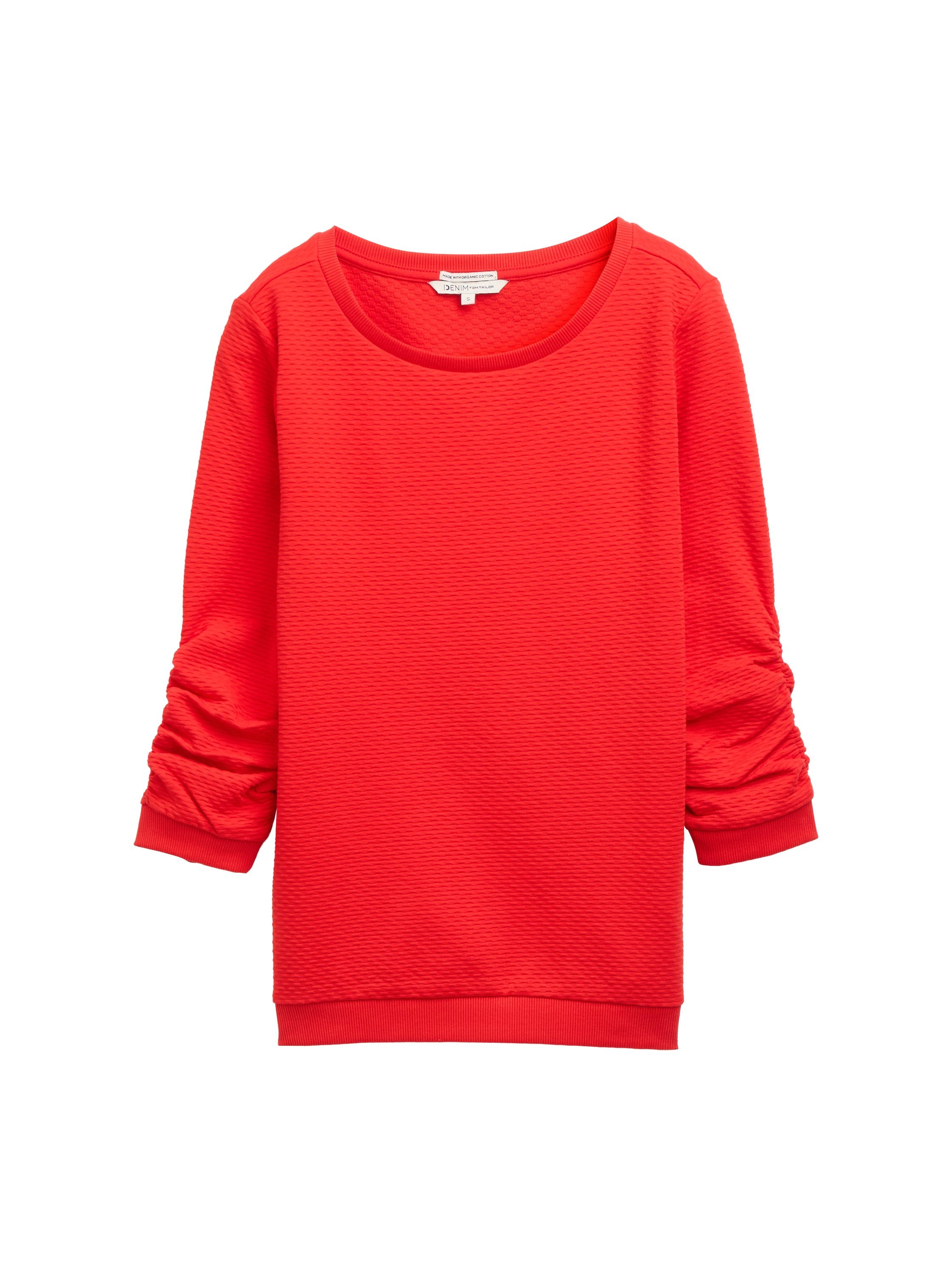 Tom Tailor Denim Sweatshirt met heel bijzonder oppervlak van het materiaal