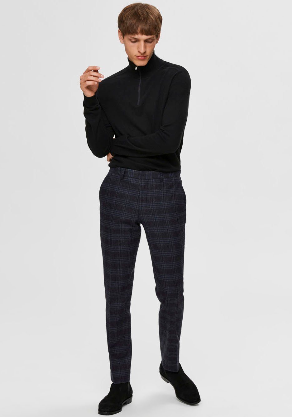 SELECTED HOMME Schipperstrui SLHBERG HALF ZIP CARDIGAN NOOS