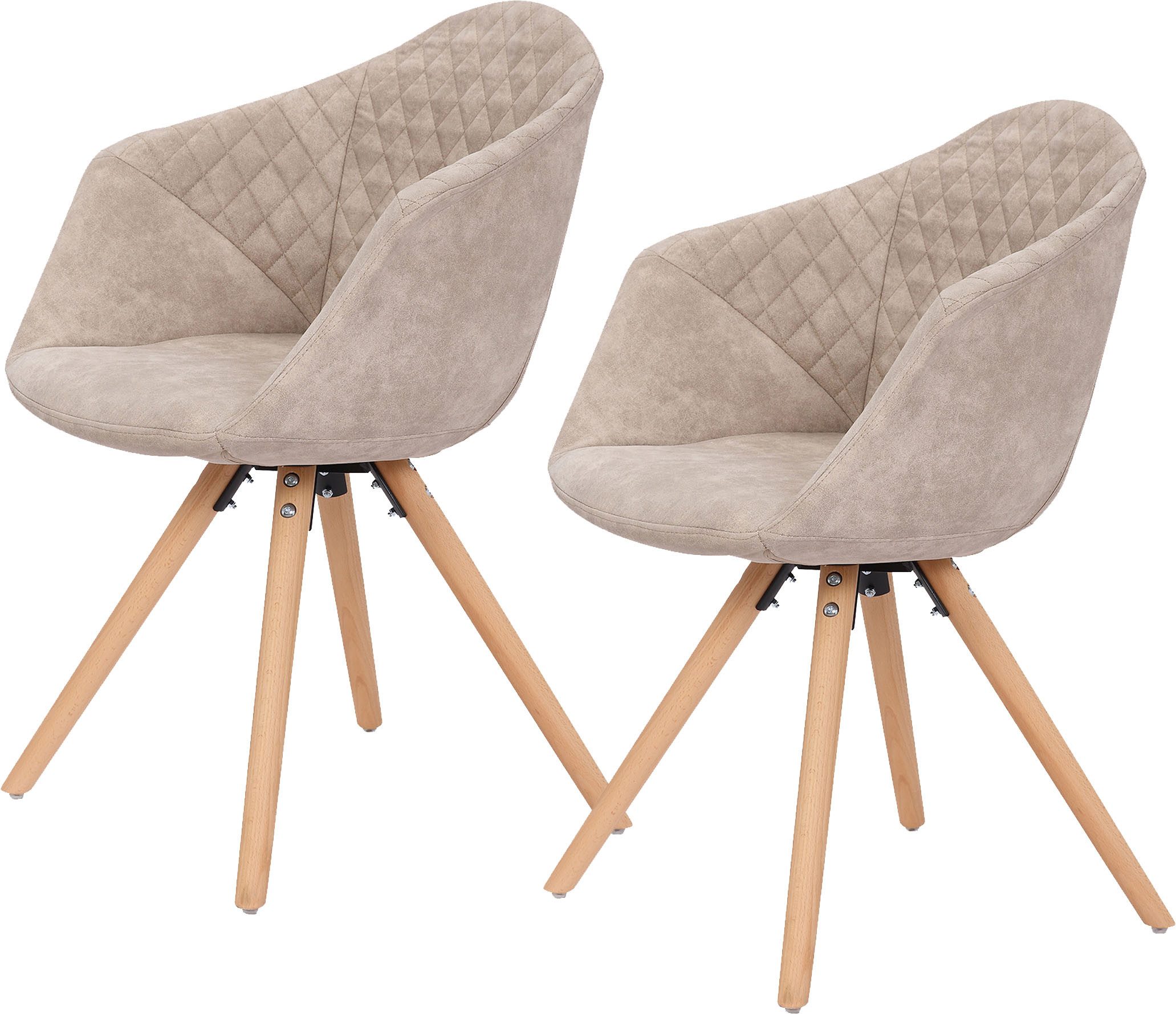 Kayoom Stoel Chadwick 110 2-delige set, stijlvol design, in natuurlijke kleuren gehouden (set, 2 stuks)