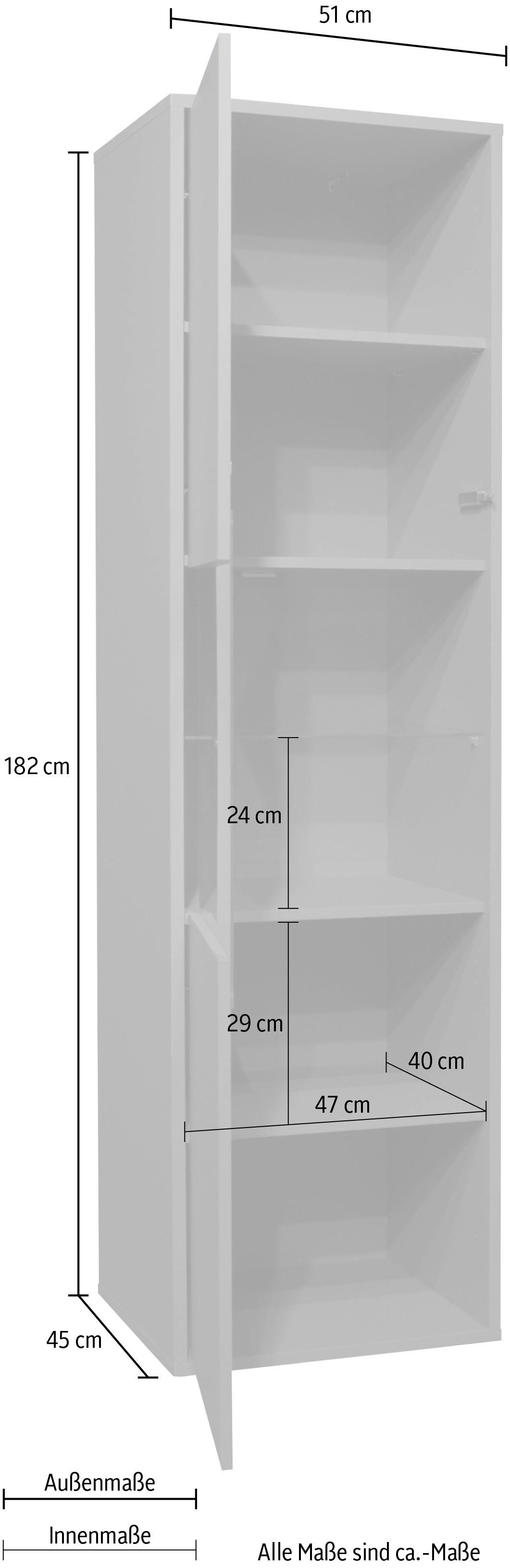 Mäusbacher Staande vitrinekast Bonnie TOPSELLER! Vitrine met verwisselbare deurafsluiting