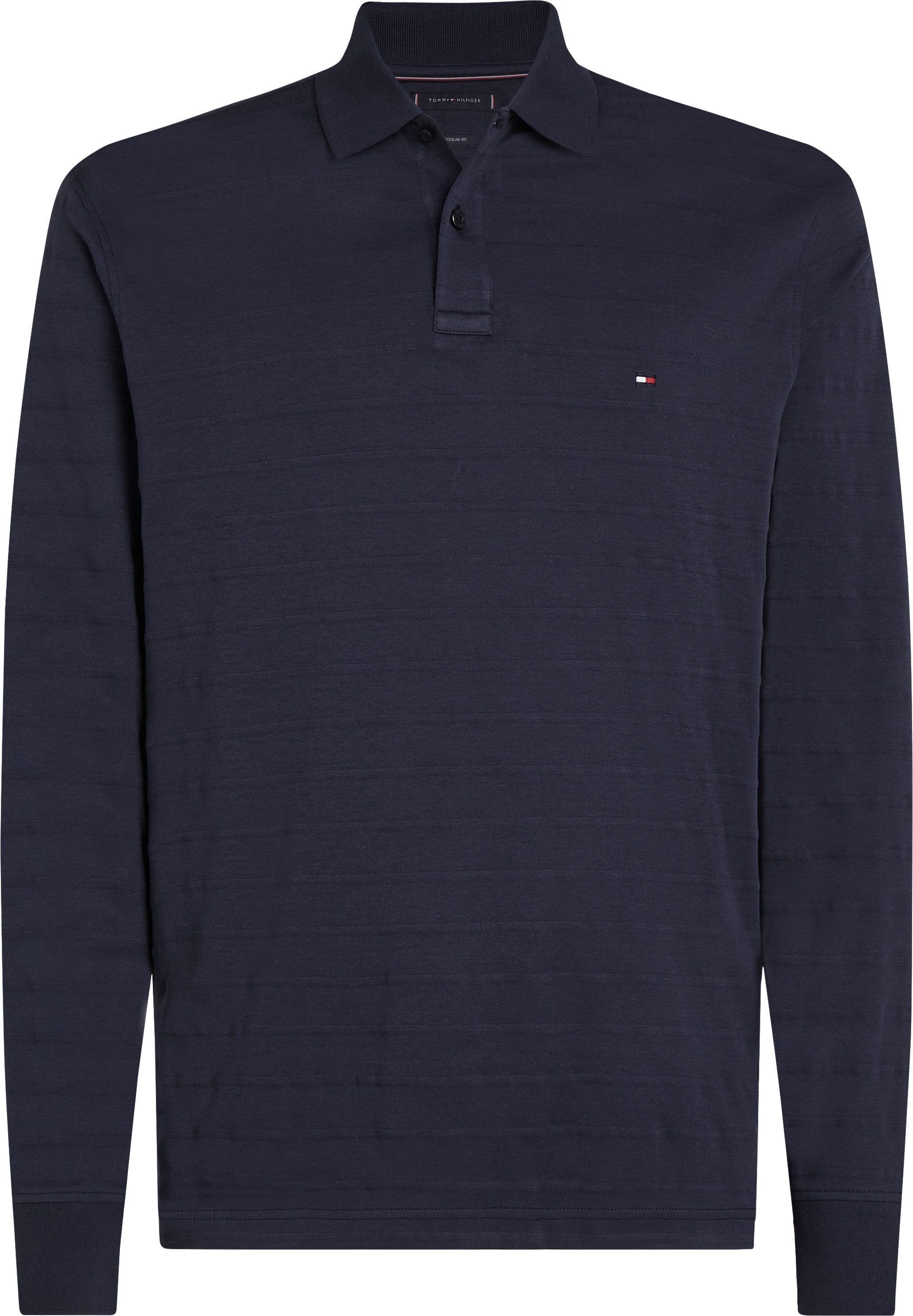 Tommy Hilfiger Poloshirt met lange mouwen MERC JACQUARD STRIPE LS REG POLO