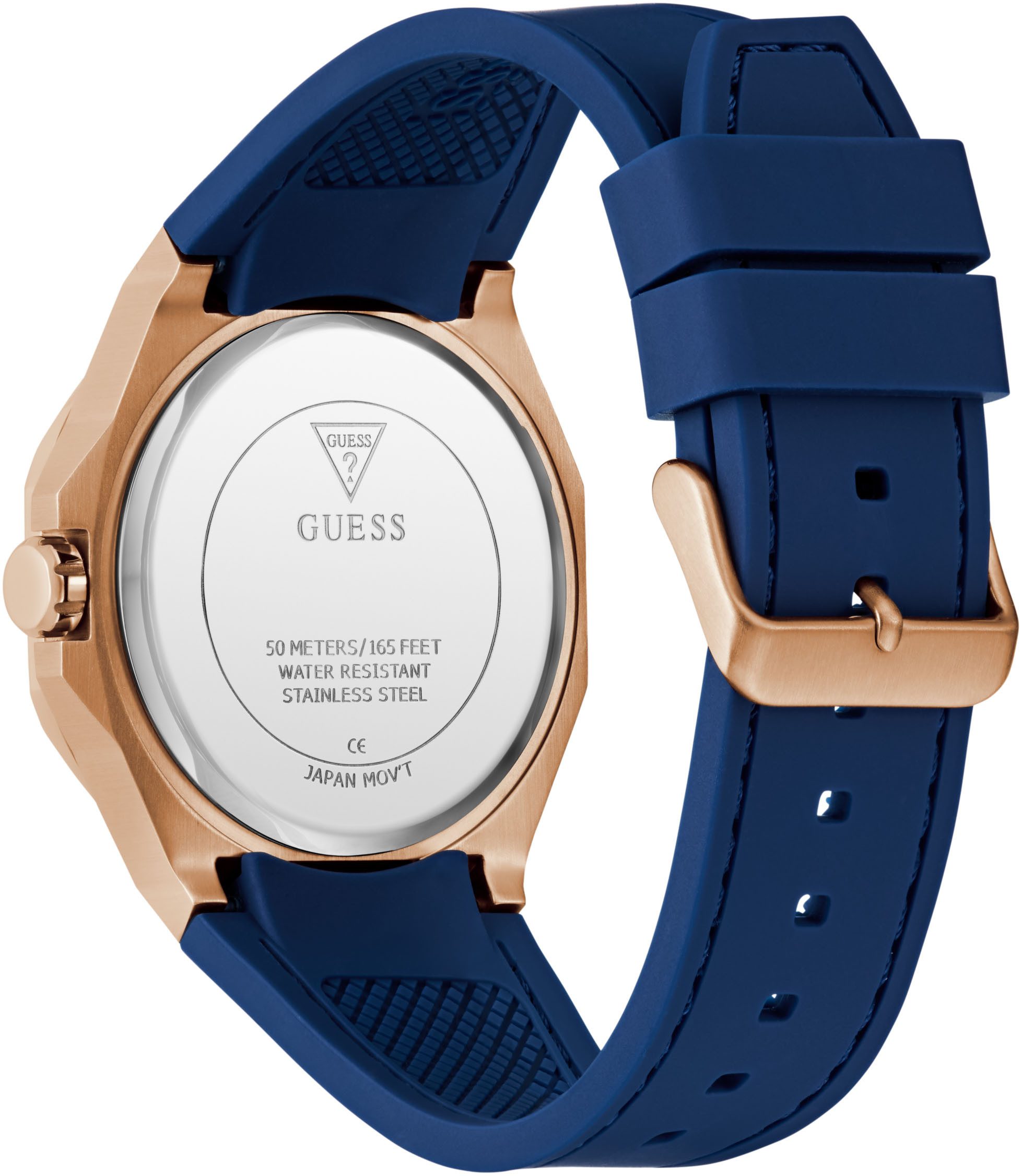Guess Kwartshorloge EMPEROR Polshorloge, herenhorloge, siliconen band, cadeau-idee, analoog