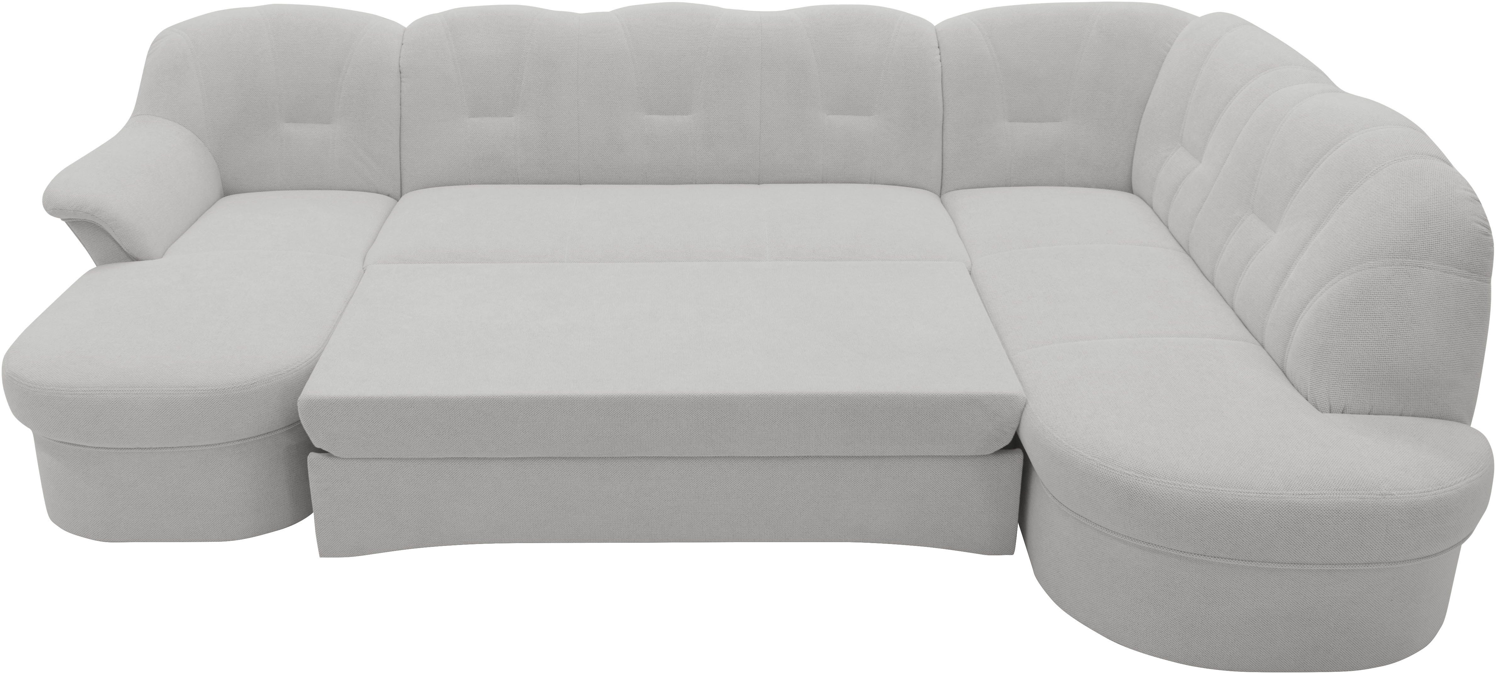 DOMO collection Zithoek Flores ook in leren bekleding, B/D/H: 293/180/86 cm, U-vorm (3 stuks)