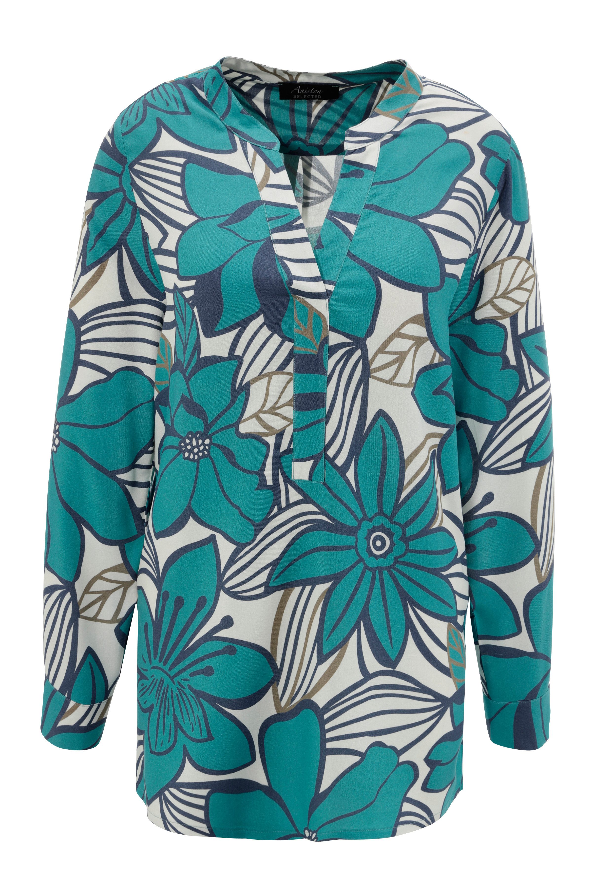 Aniston SELECTED Blouse zonder sluiting met schilderachtige bloemenprint