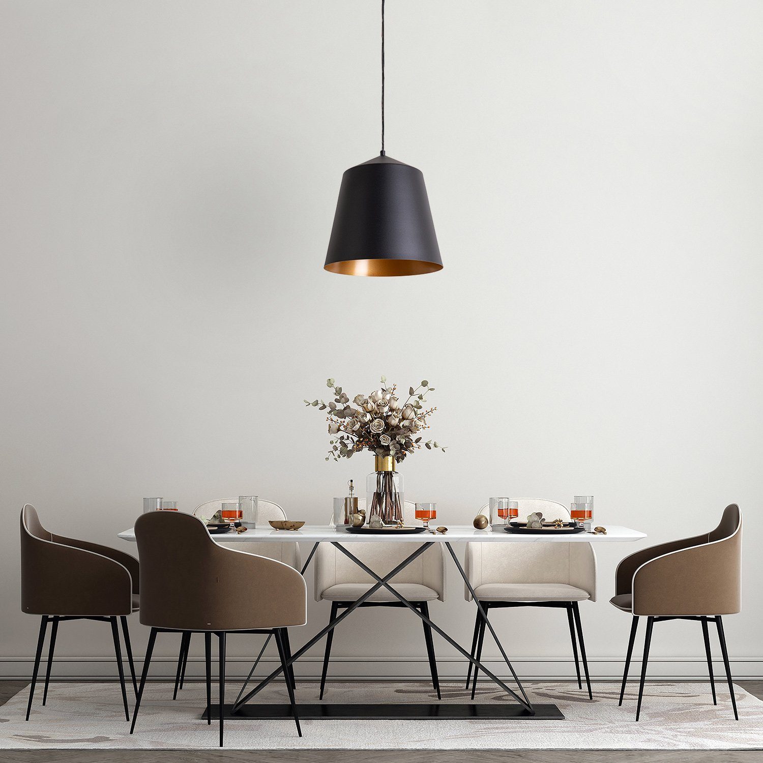 Paco Home Plafondlamp Jackson Woonkamer eetkamer poedercoating industrieel ontwerp E27
