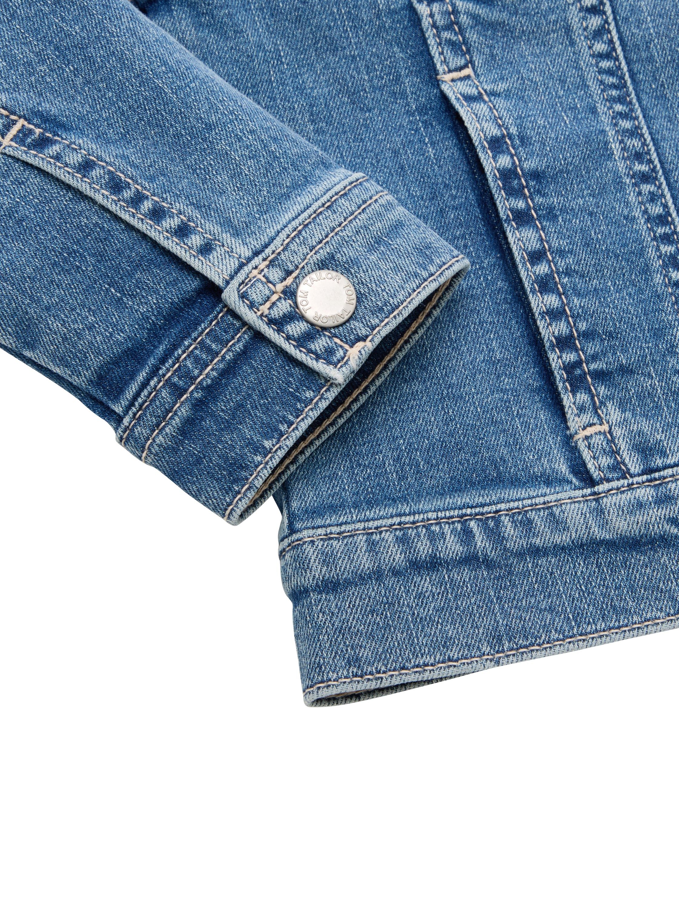 Tom Tailor Jeansjack met kentkraag en knoopsluiting