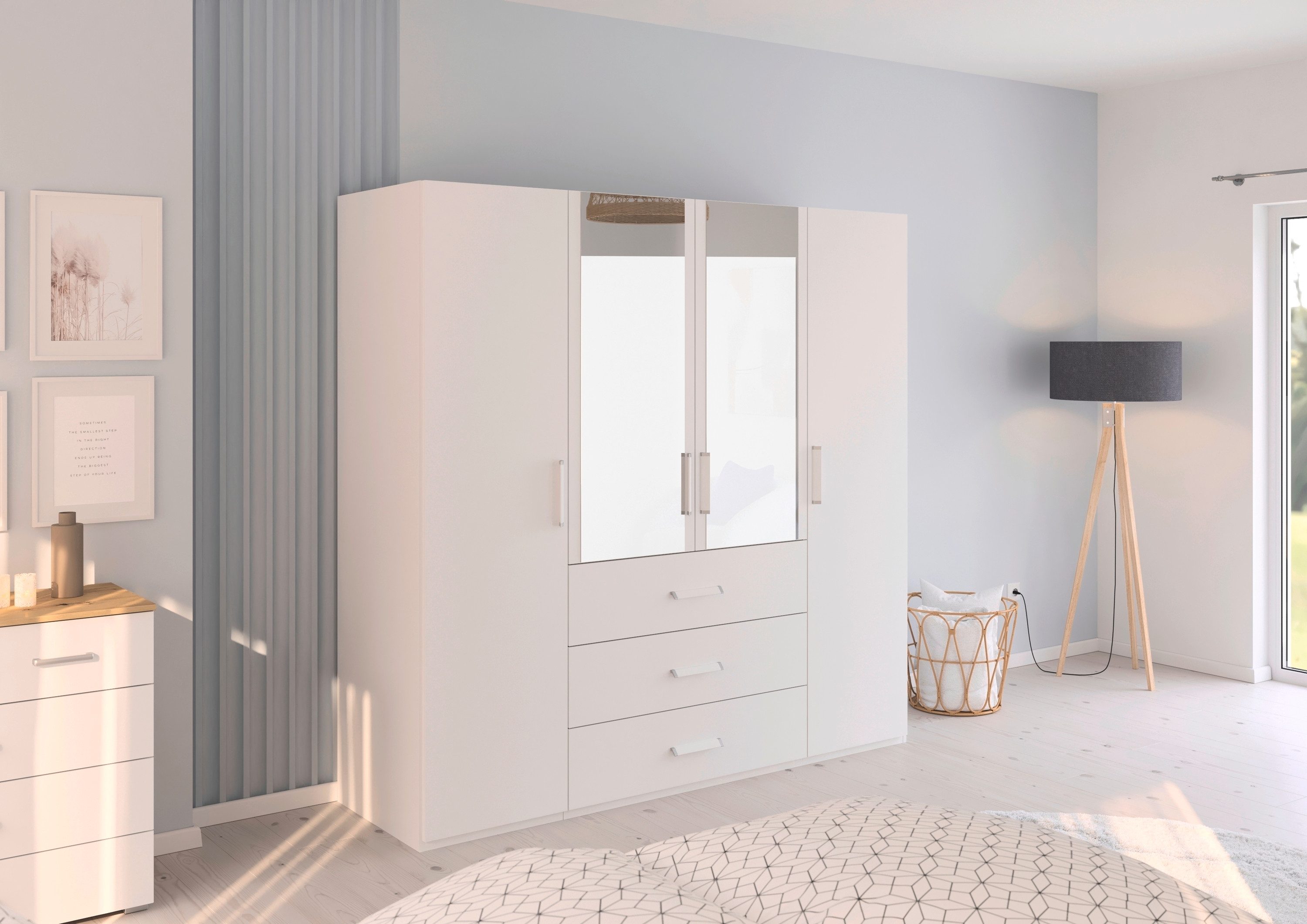 rauch Draaideurkast Kledingkast Kast Garderobe Slaapkamerkast EVELYN in elegante stijl met lades 3 breedtes en 2 hoogtes made in germany