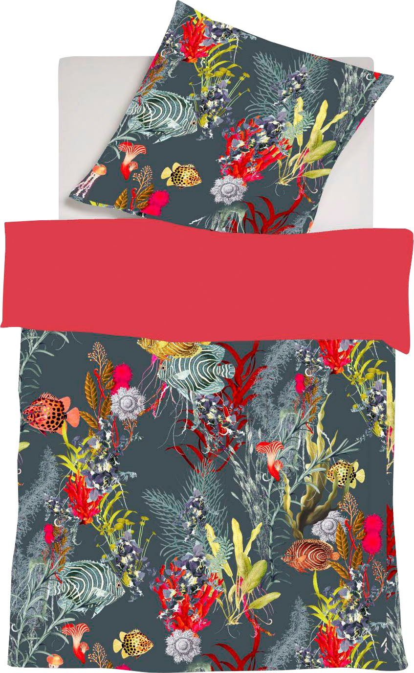 fleuresse Tweezijdig te gebruiken overtrekset Bed Art S Seersucker, katoen, in maat 135x200, 155x220, 200x200 cm dekbedovertrekken maat 1x 200x220 cm