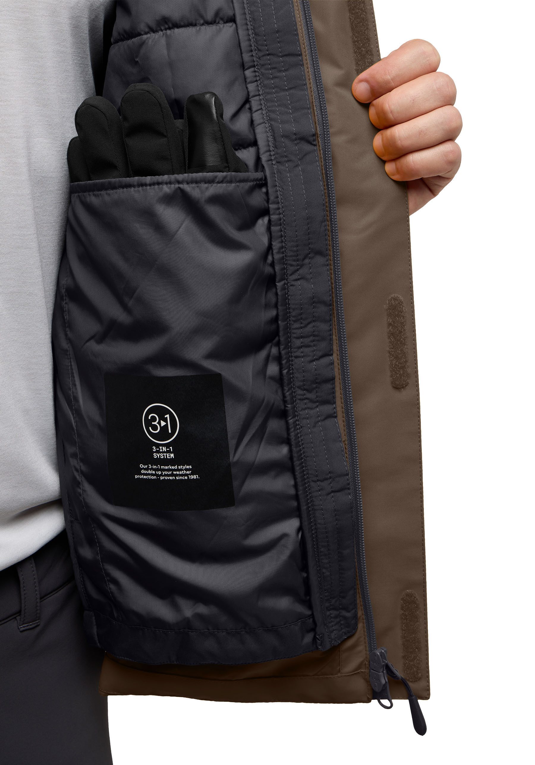 Jack Wolfskin Functioneel 3-in-1-jack Functiejack JASPER 3IN1