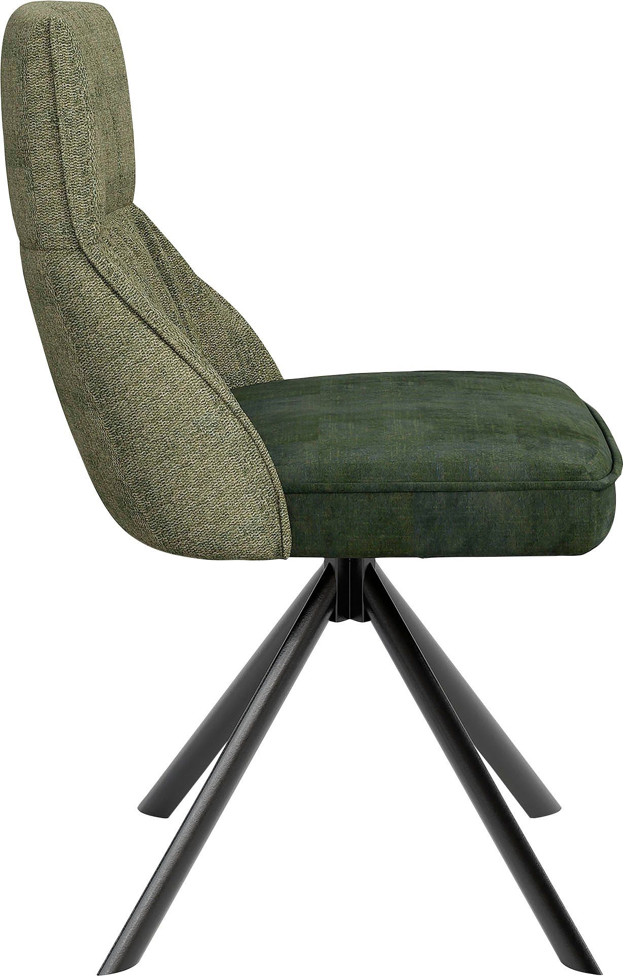 byLIVING Eetkamerstoel California set van 2, met pocketveringskern, 180° draaibaar met return-functie (set, 2 stuks)