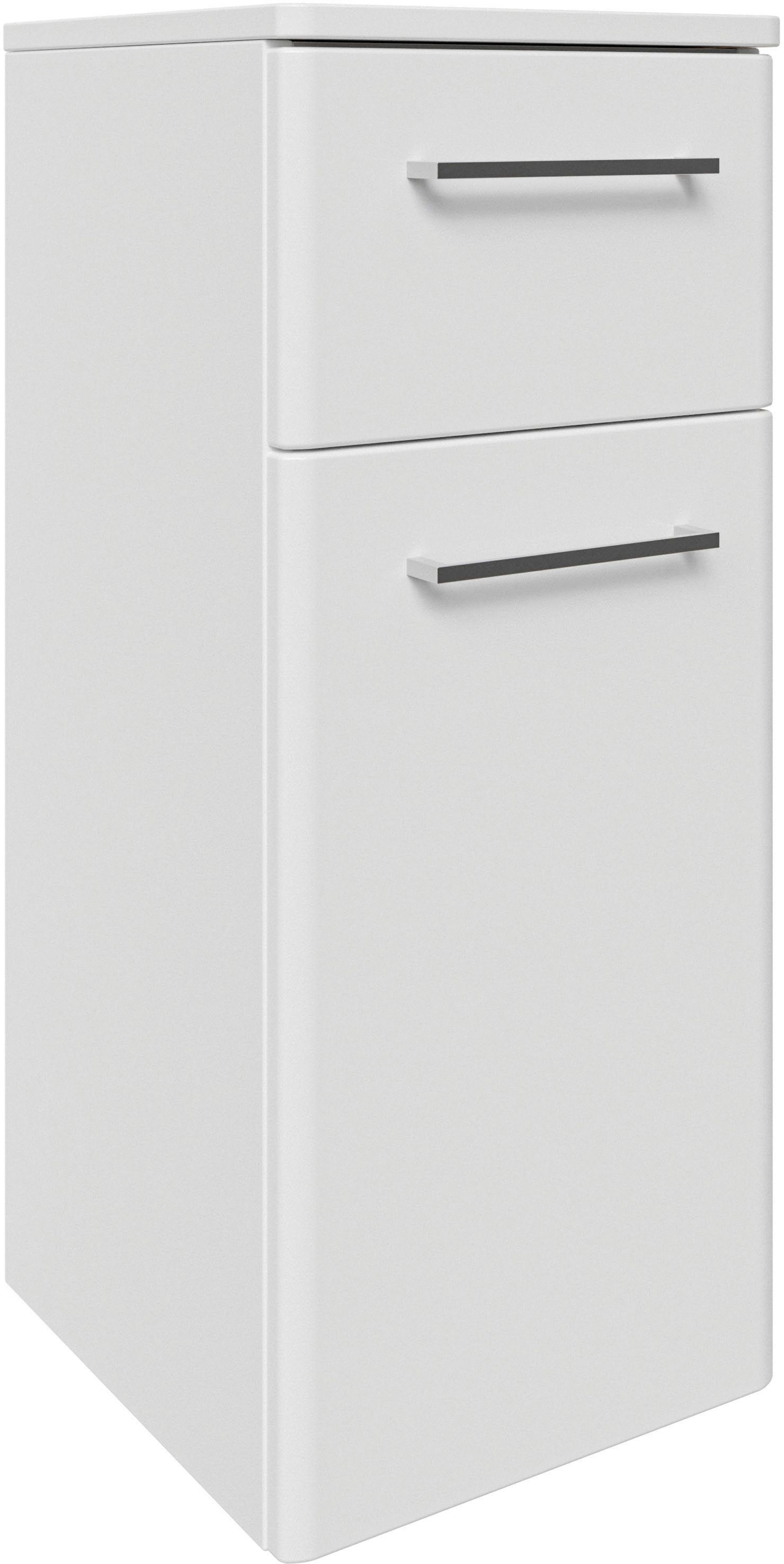 Saphir Badmeubelset Quickset 316 5-delig, inclusief keramieken wastafelonderkast en led-spiegelkast (set, 5 stuks)