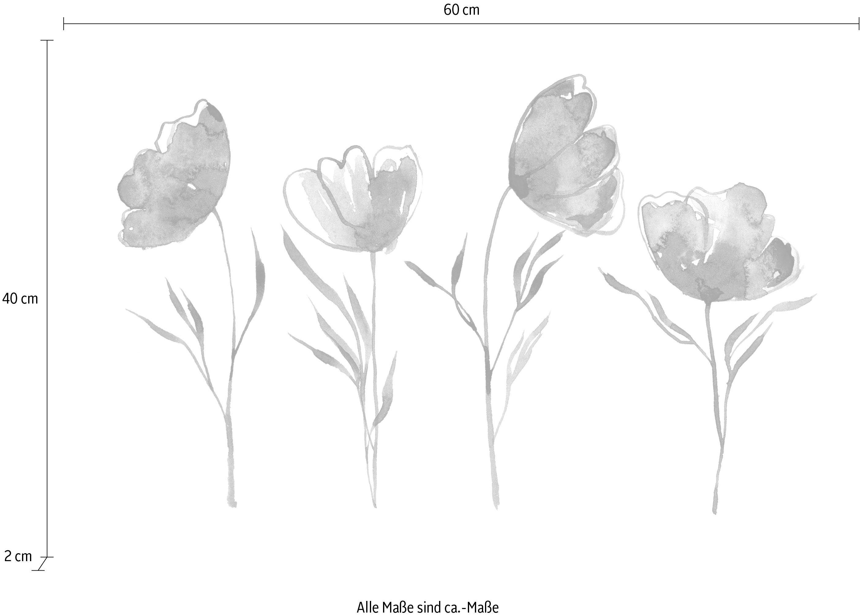 queence Artprint op linnen Bloemen Premium canvasstof, handgemaakt in Duitsland