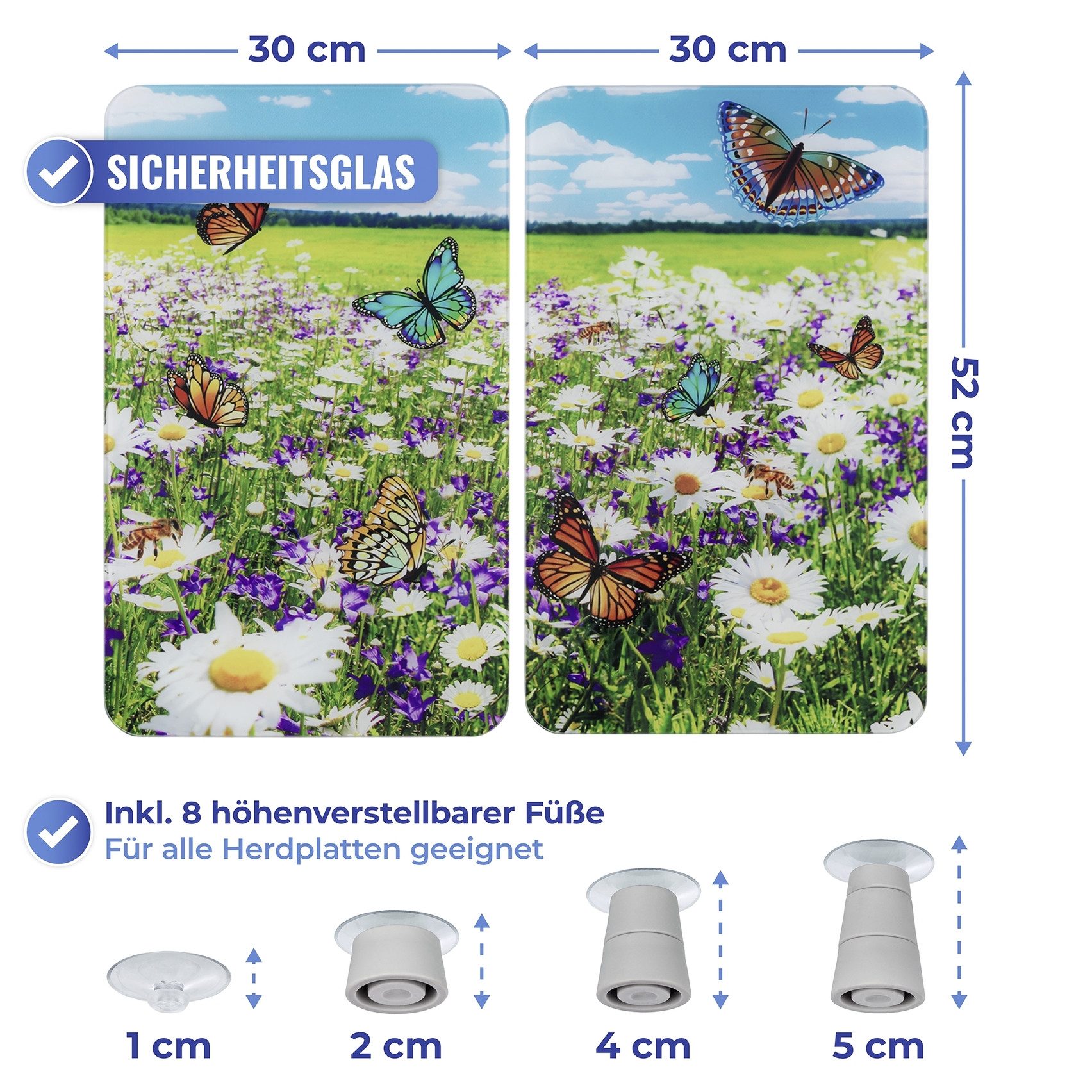 Maximex Kookplaatdeksel Universeel Model Zomerweide (set, 2-delig)