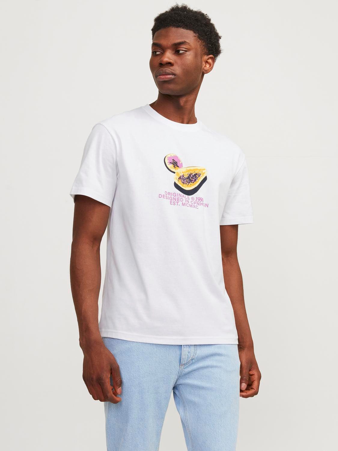 JACK & JONES ORIGINALS T-shirt JORTAMPA met printopdruk laurel wreath