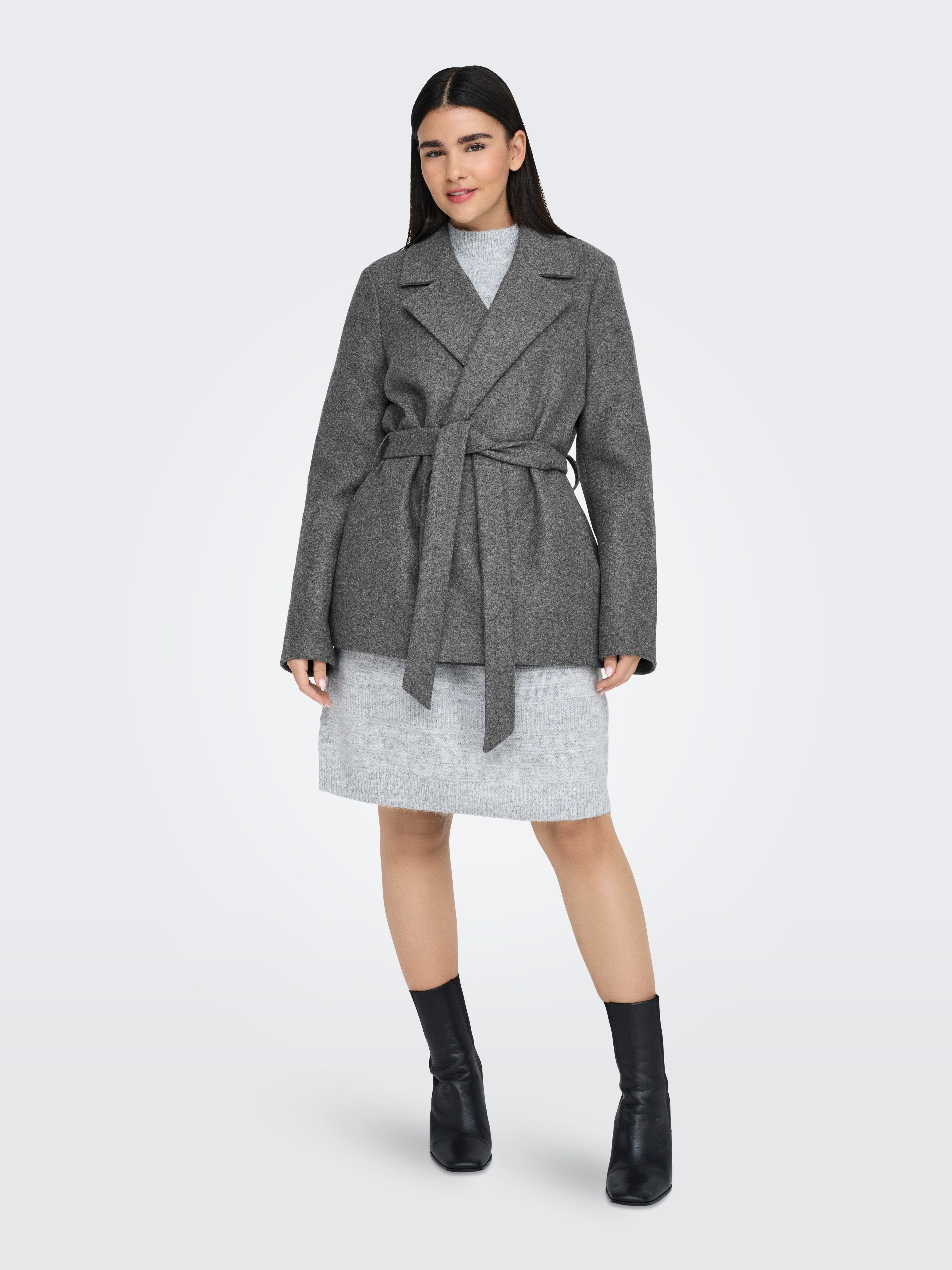 Only Korte jas ONLALVILDA LIFE SHORT WRAP COAT OTW