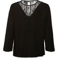 vero moda kanten blouse vmnaja 3-4 lace zwart