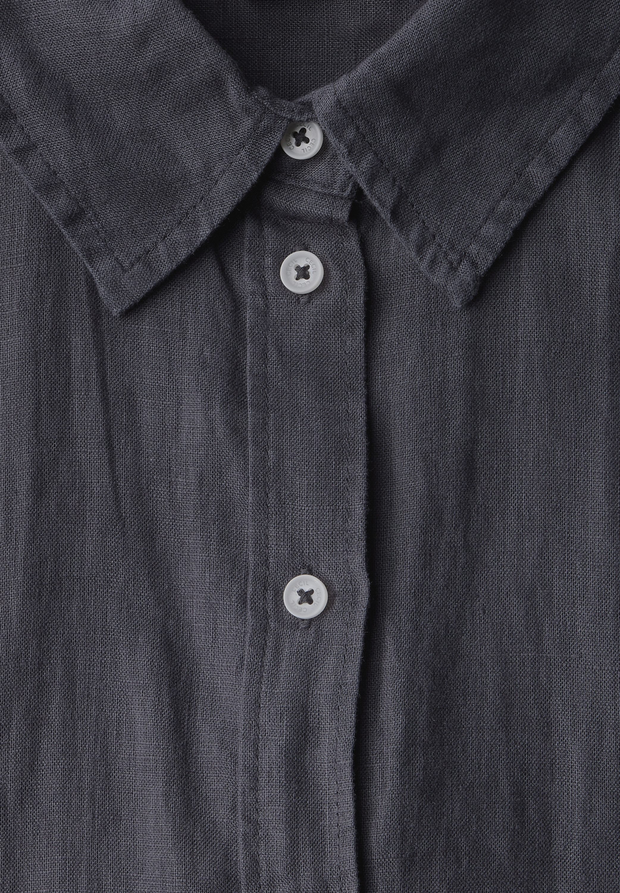 Cecil Blouse met korte mouwen met zijsplits en van linnen