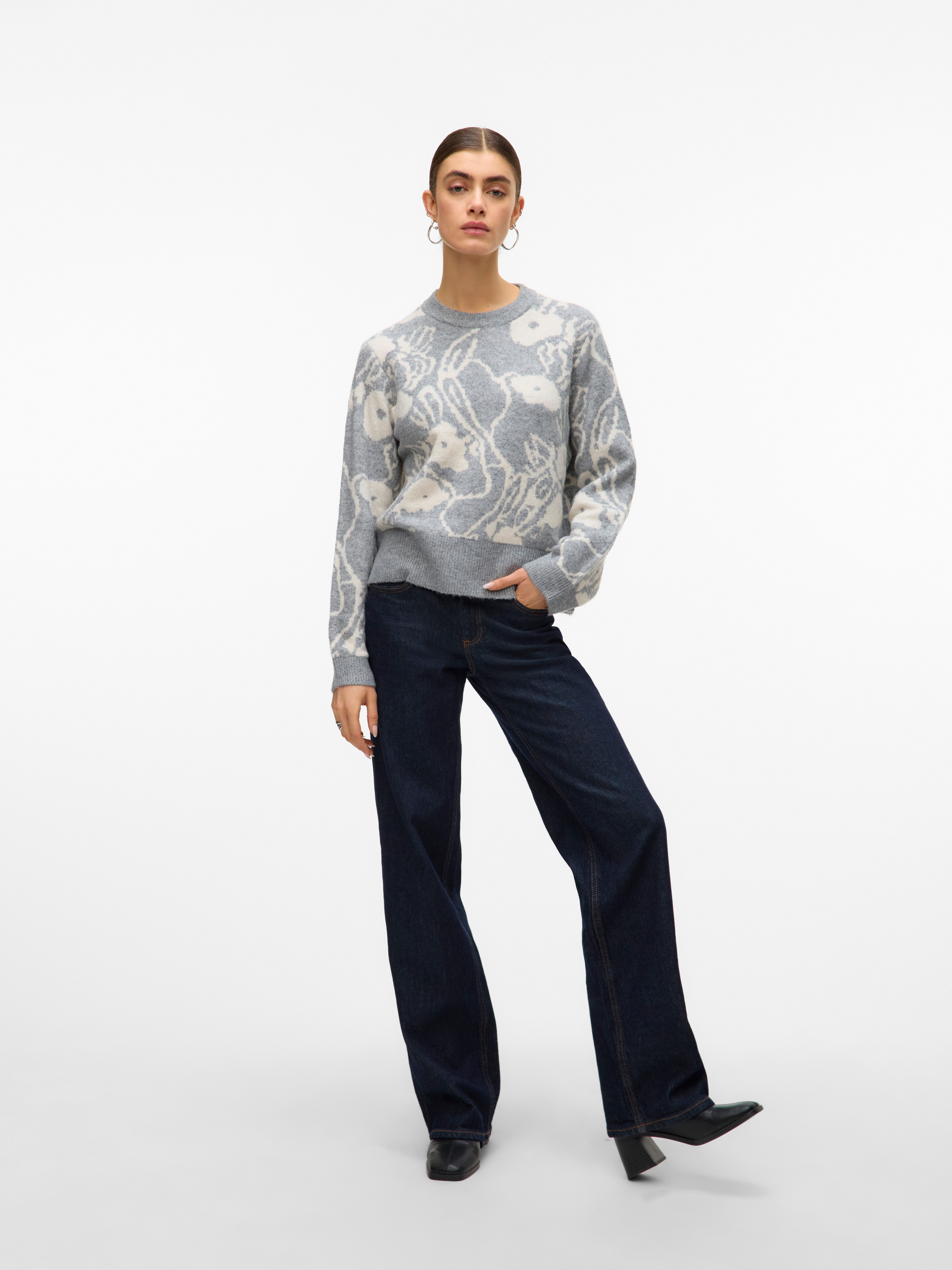 Vero Moda Gebreide trui VMKAILA LS O-NECK PULLOVER BOO