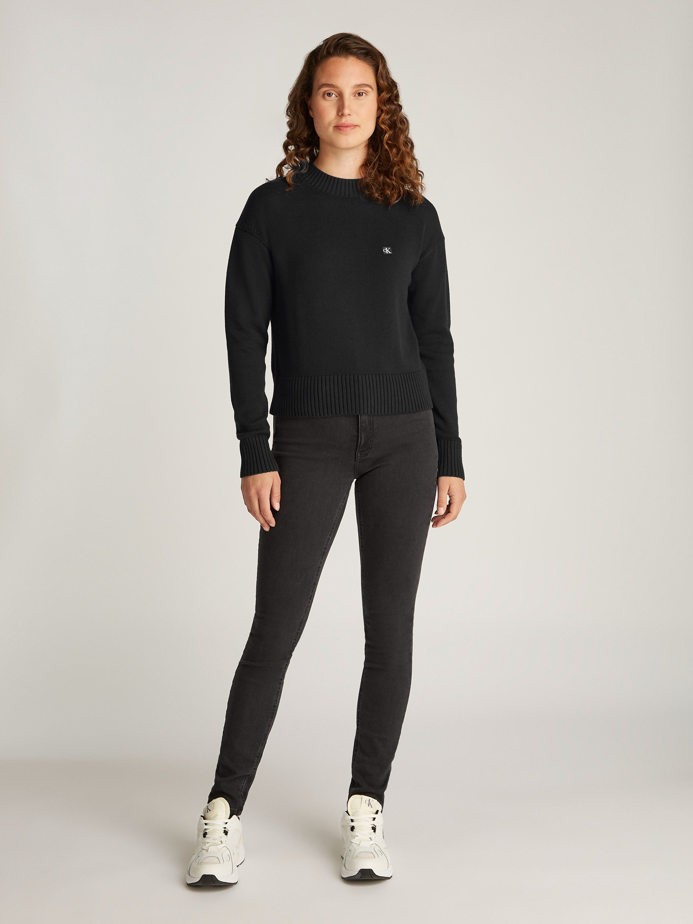 Calvin Klein Gebreide trui CK EMBRO BADGE SWEATER