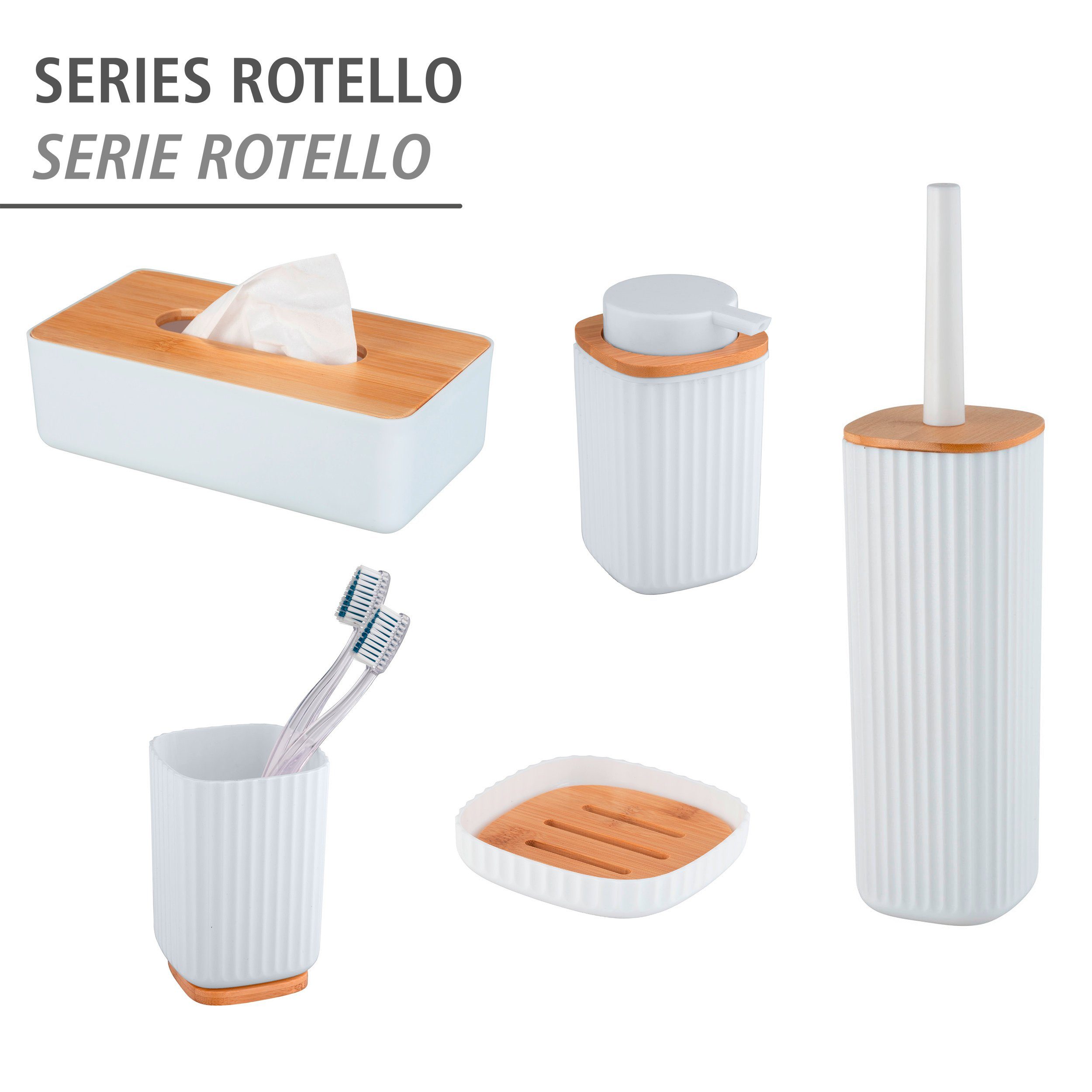 WENKO Toiletset Rotello wit, met gesloten model