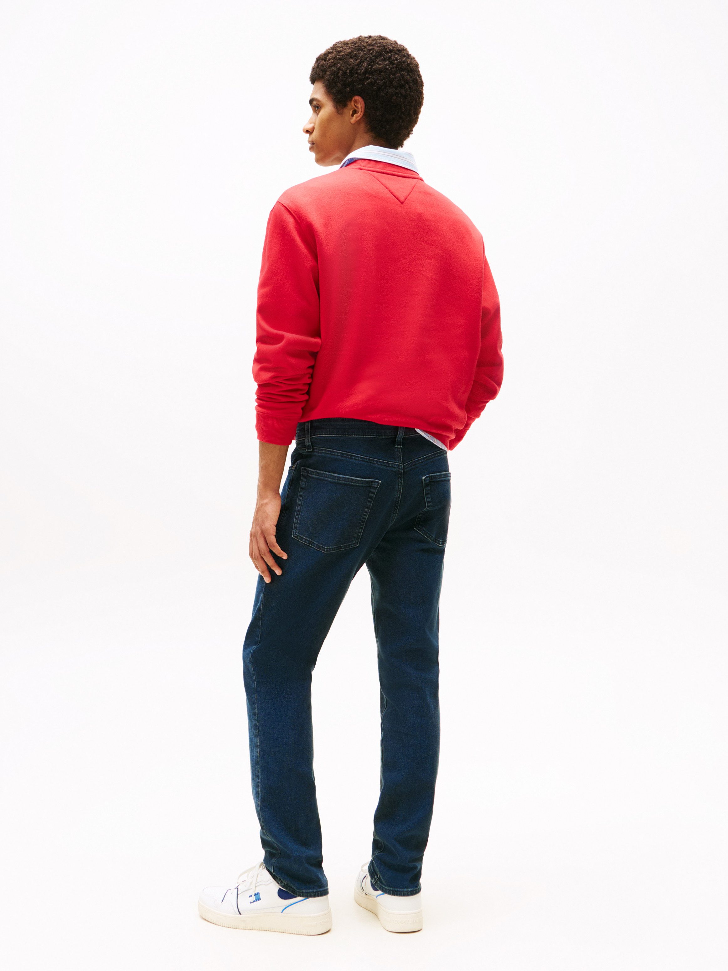 TOMMY JEANS Straight jeans SCANTON SLIM BI0234 Met merkenlabel van leer achter
