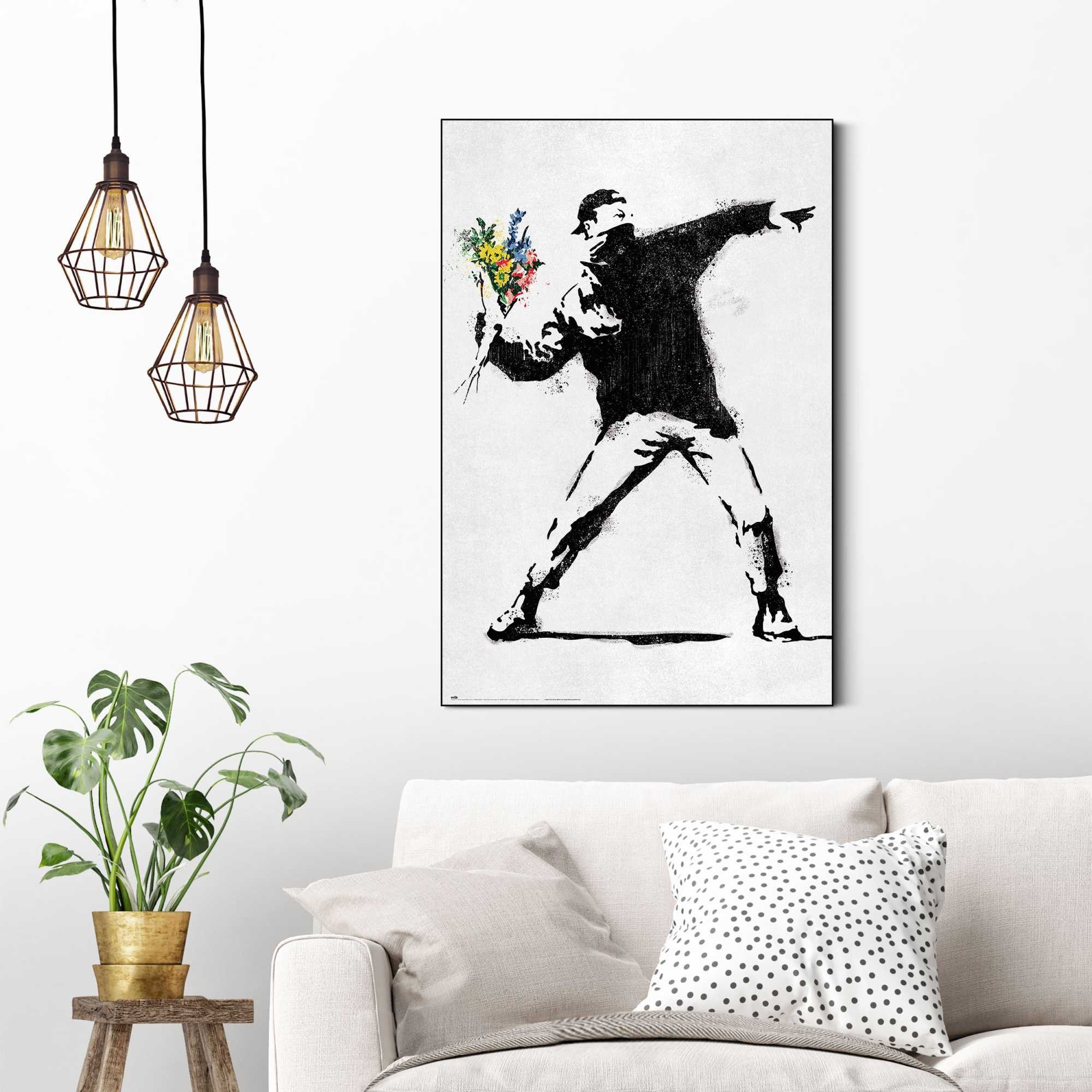 Reinders! Artprint Banksy - flower bomber