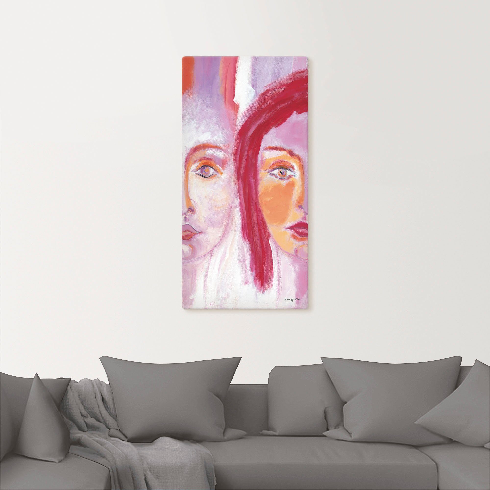 Artland Artprint op linnen Gezichten gespannen op een spieraam