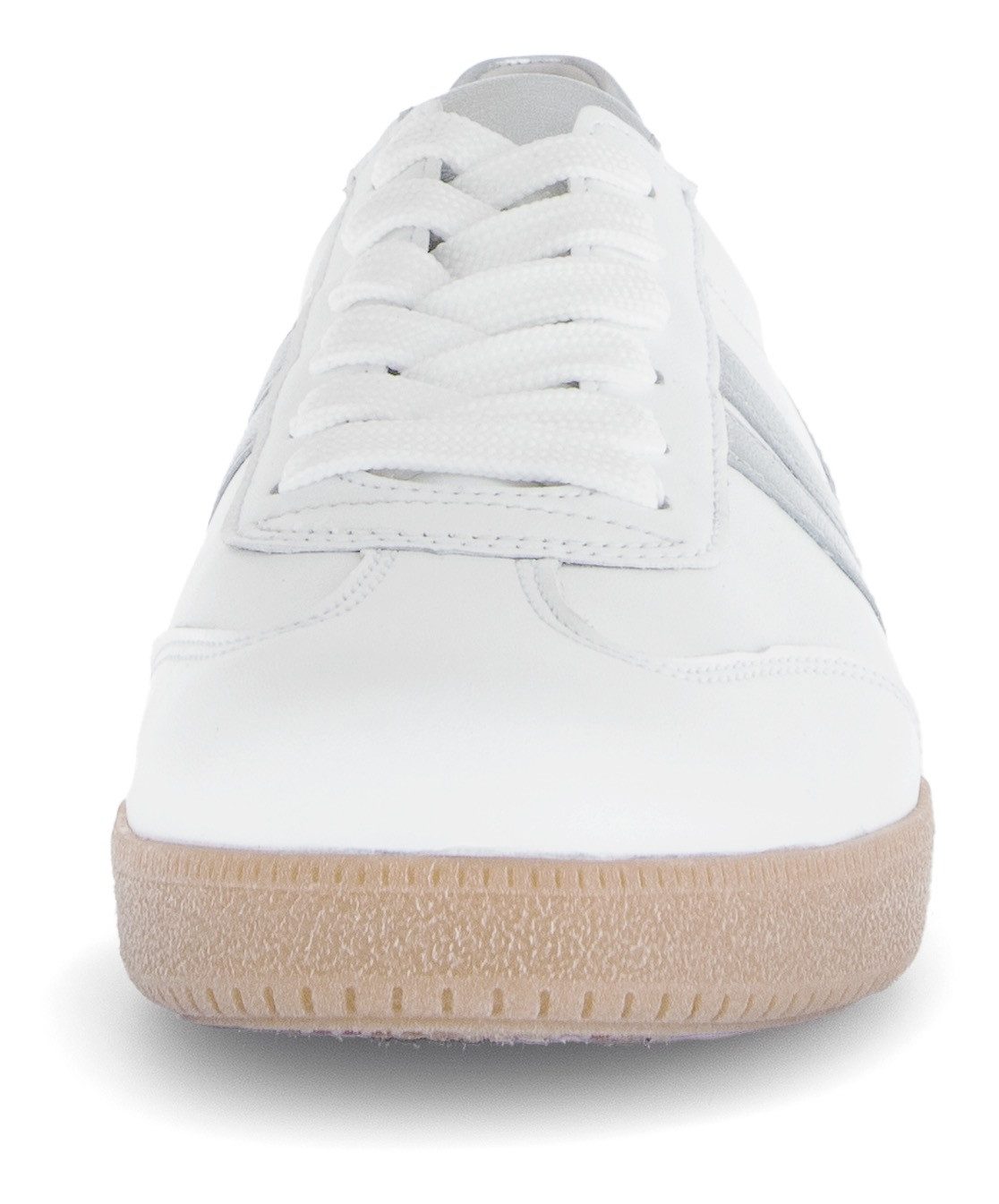 Gabor Plateausneakers , vrijetijdsschoen, lage schoen, veterschoen, contrastafwerking in metallic-look