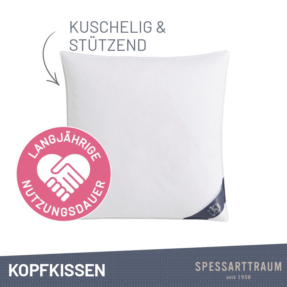 SPESSARTTRAUM Veren kussen FIRST CLASS, Kopfkissen 1-tlg. oder 2-tlg. 40x80 oder 80x80 cm Hoofdkussen in verschillende maten verkrijgbaar, in set goedkoper