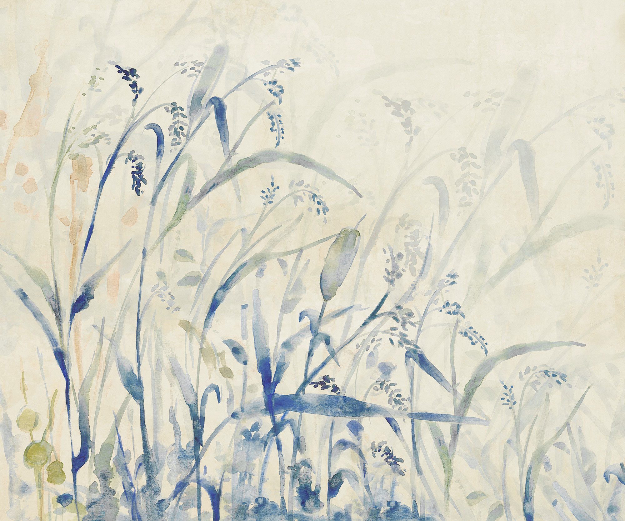 Komar Fotobehang Komar vlies fotobehang - Aquarel-Field - maat 300 x 250 cm (set)