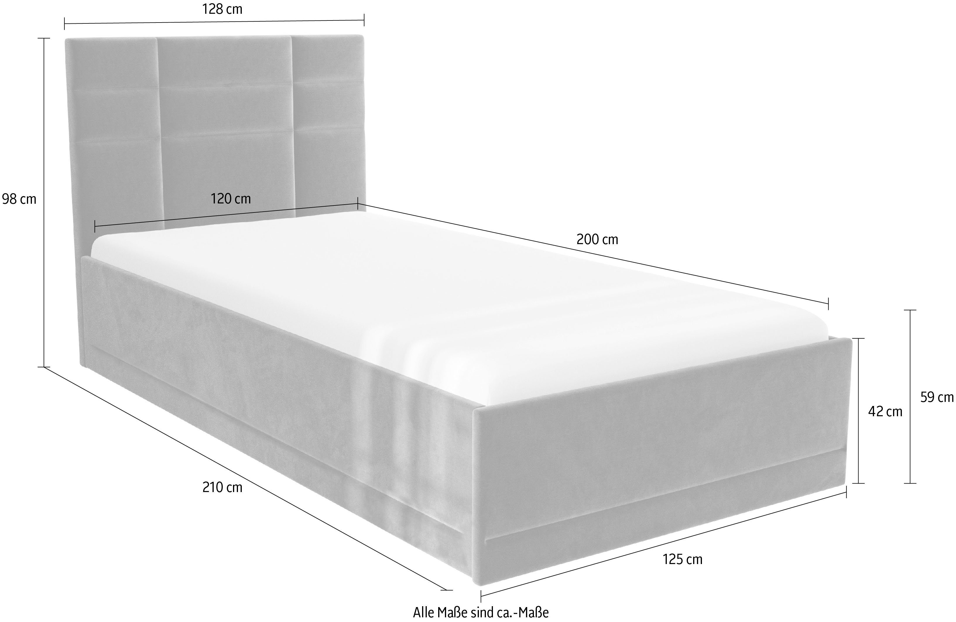 Westfalia Polsterbetten Gestoffeerd bed Praag keuze uit 3 matrastypes, met of zonder bedlade
