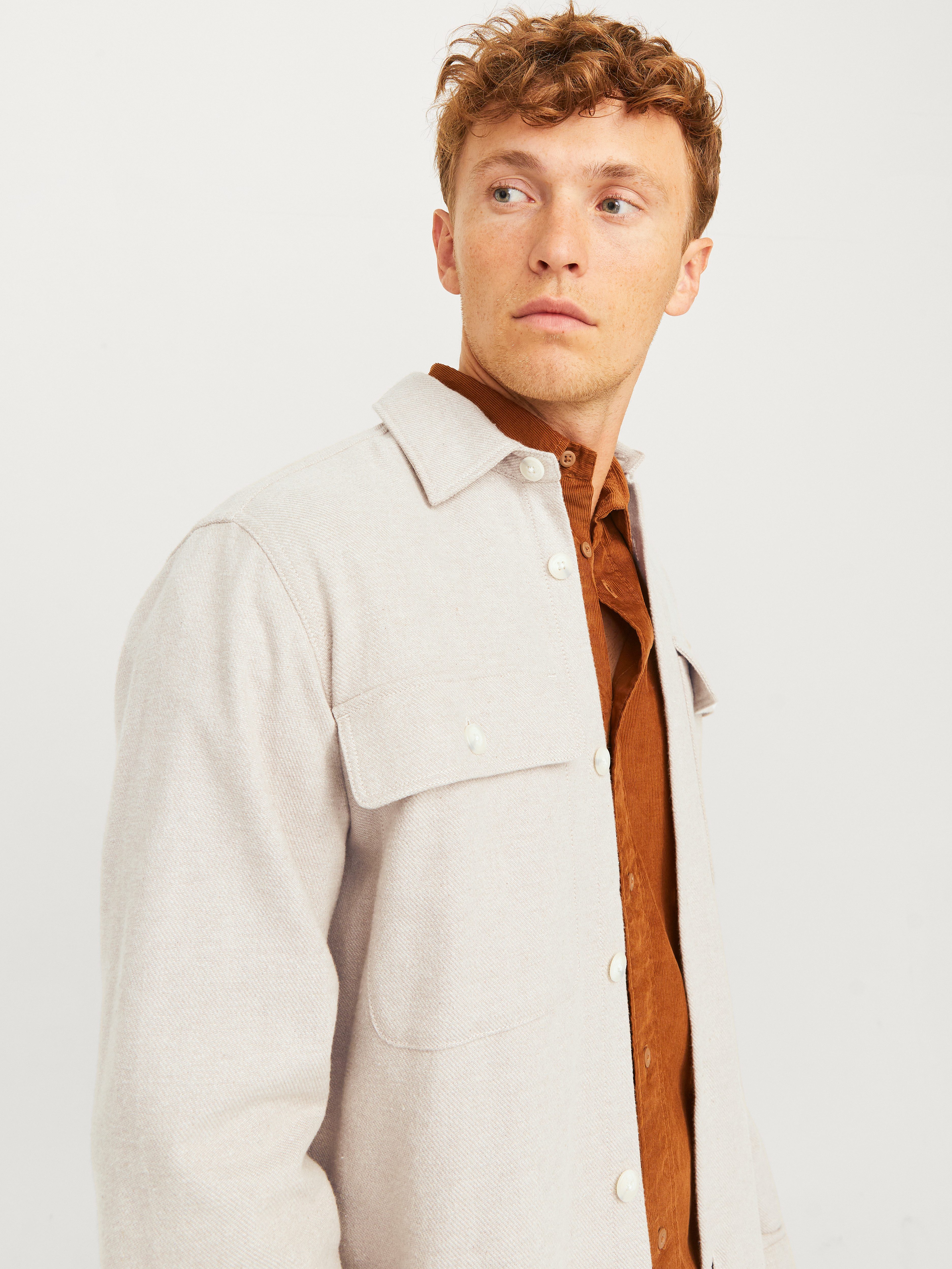 Jack & Jones Overhemd met lange mouwen JPRRAYMOND MELANGE SOLID LS OVERSHIRT SN