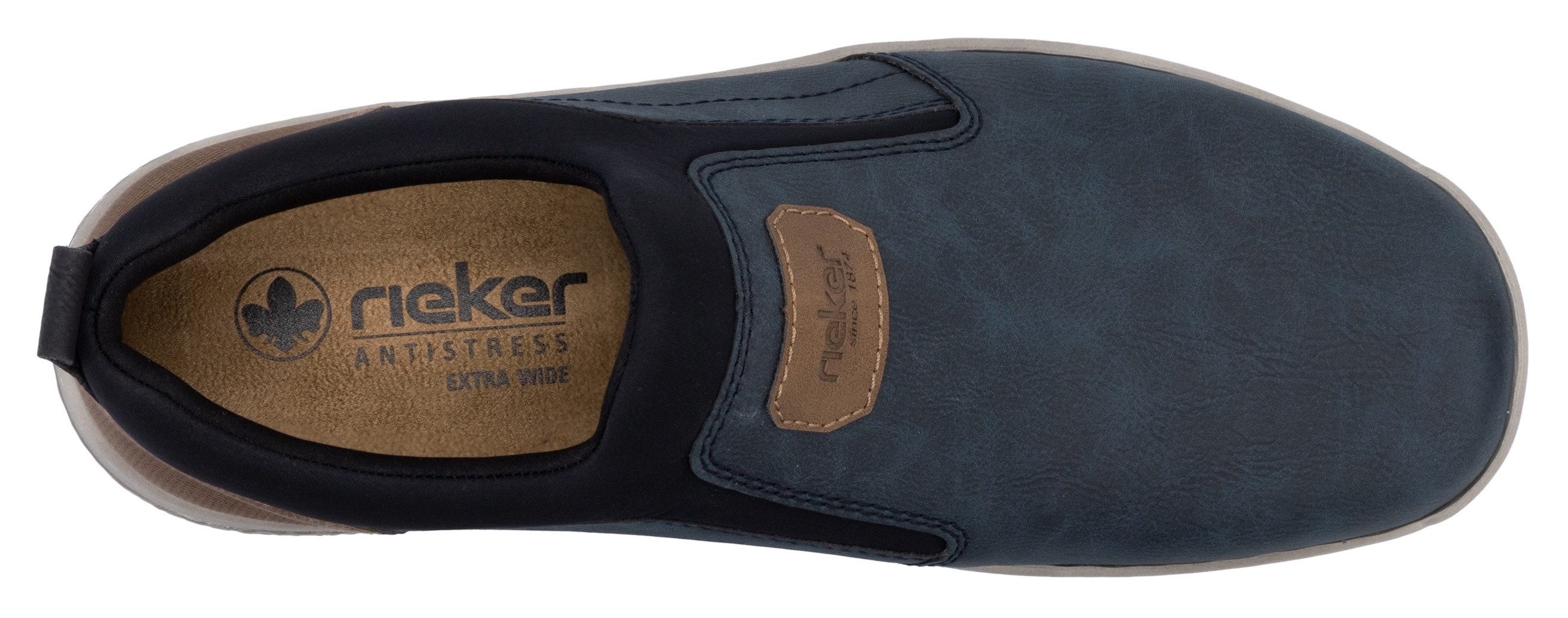 Rieker Slip-on sneakers , vrijetijdsschoen, lage schoen, sneaker met elastische band, om in te stappen