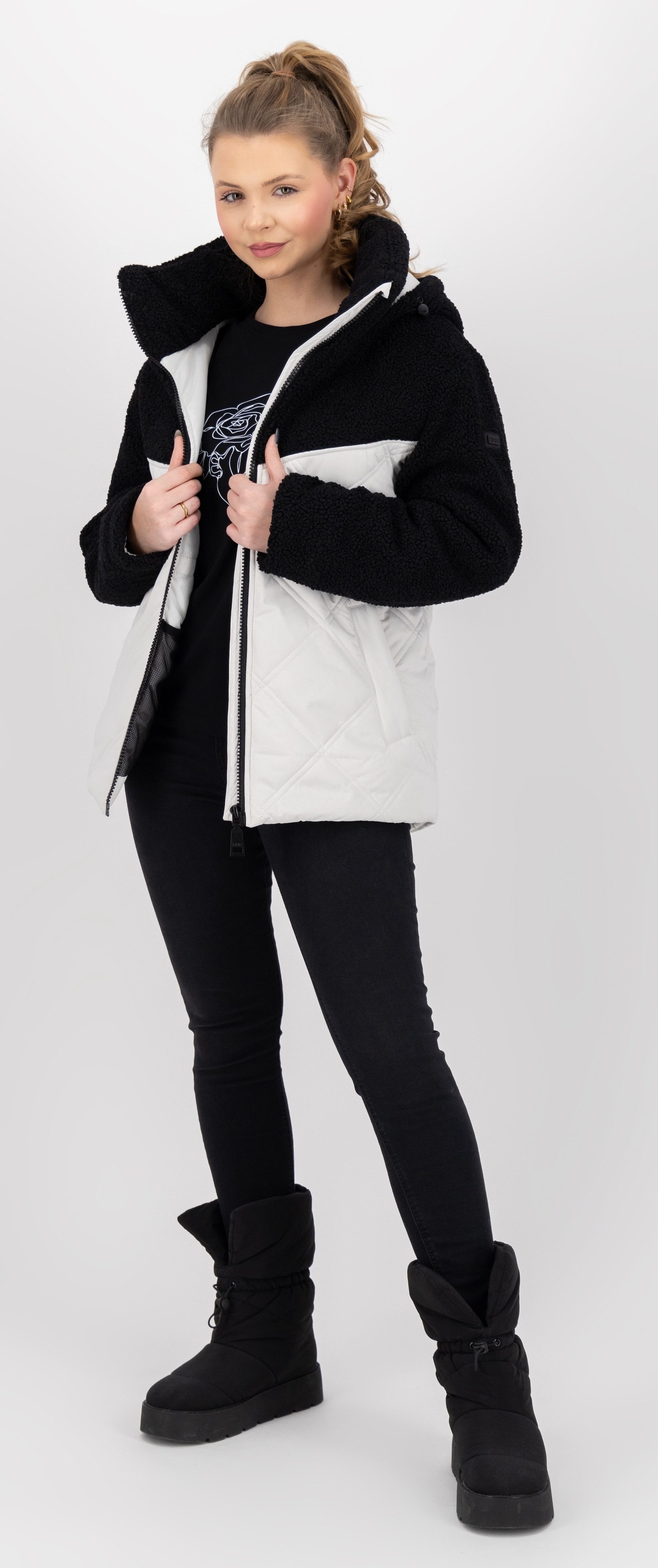 LPO Gewatteerde jas XAVIA WMN hoge kraag met sherpa-fleece