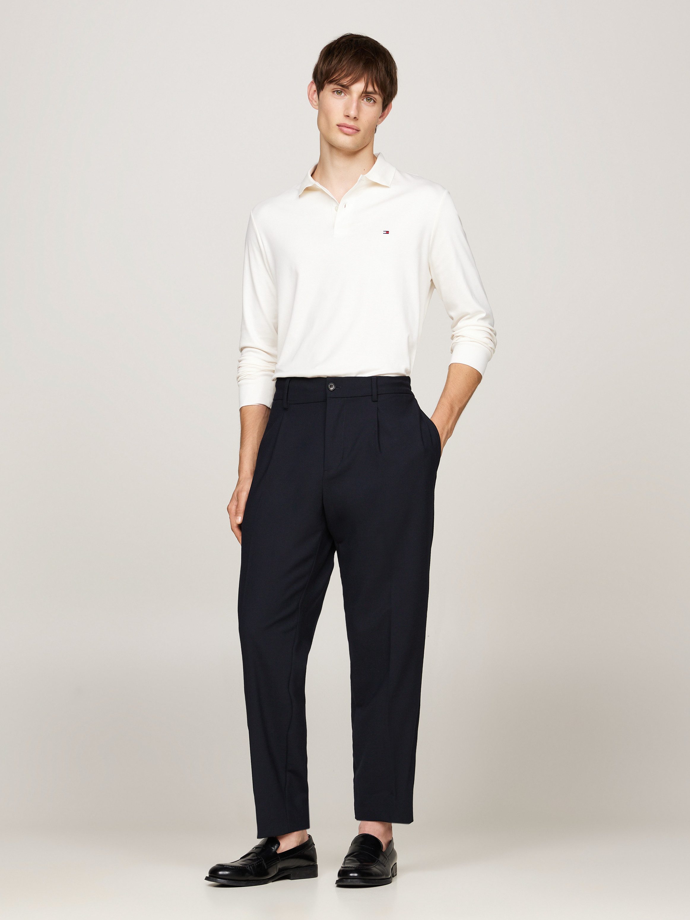 Tommy Hilfiger Poloshirt met lange mouwen L S LIQUID COTTON REG POLO