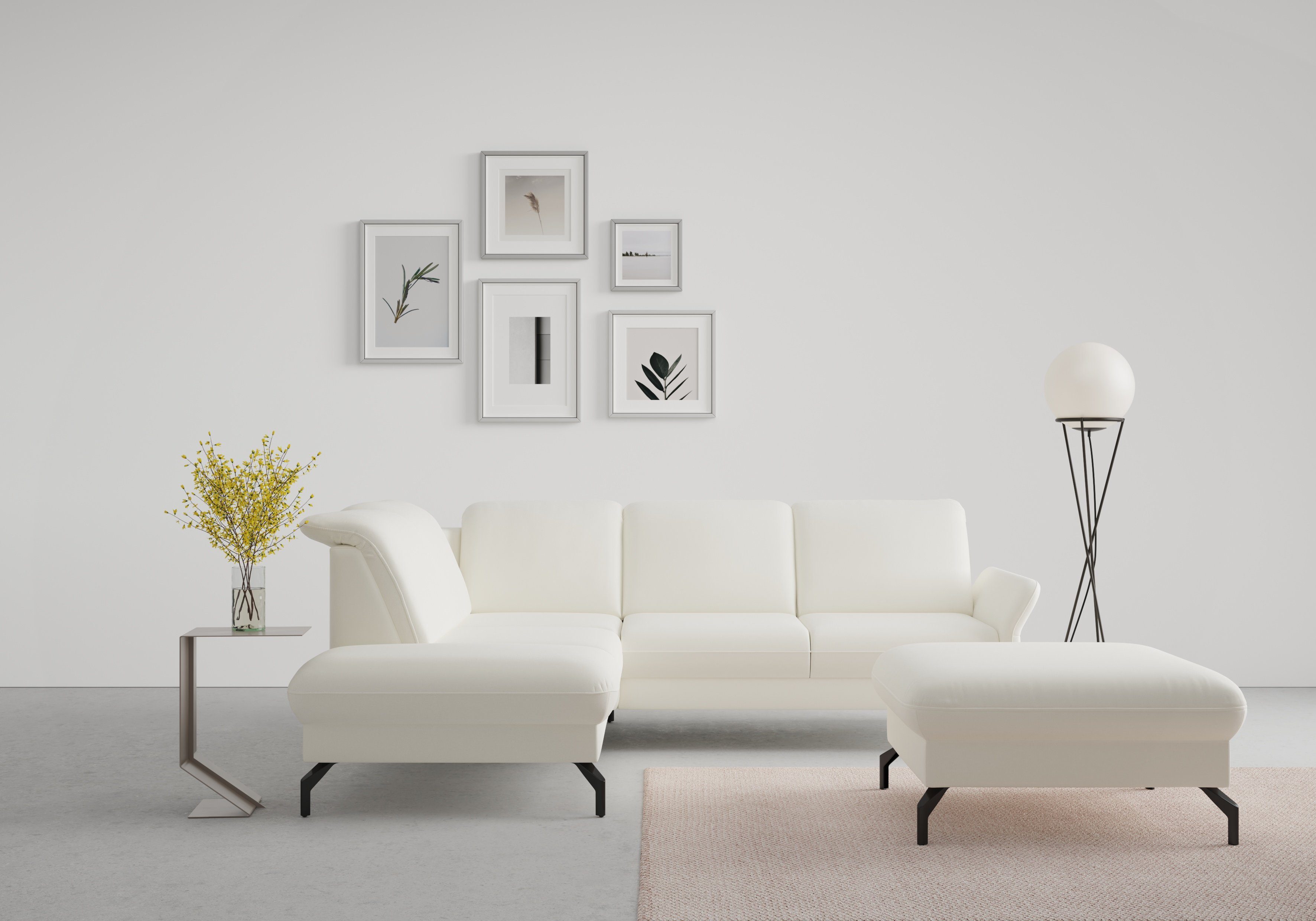 Sit&more Hoekbank Fashion L-vorm naar keuze met verstelbare hoofdsteun en uittrekzitting, motorisch