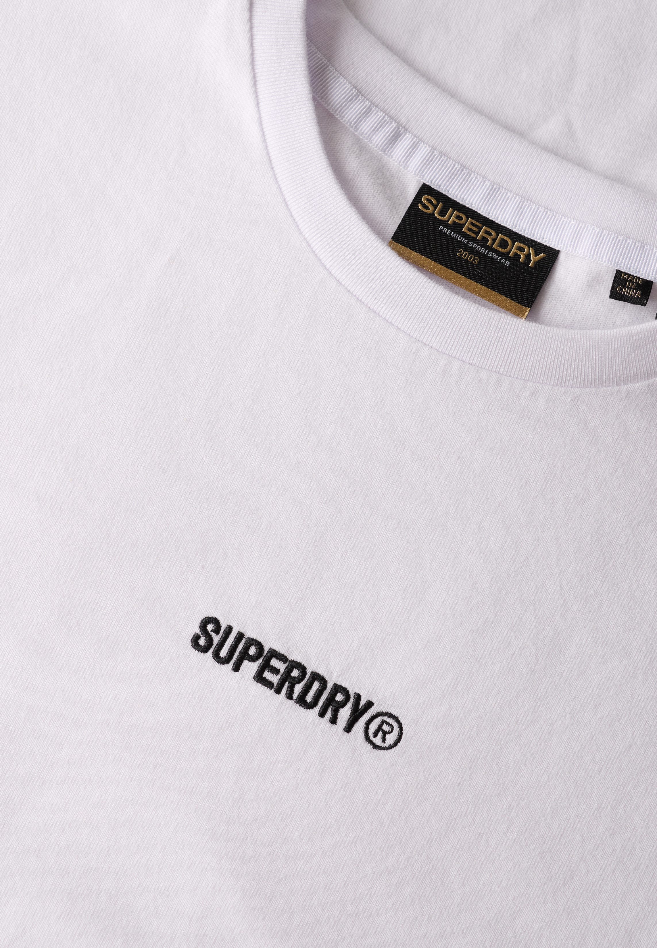 Superdry Shirt met ronde hals MICRO LOGO T SHIRT