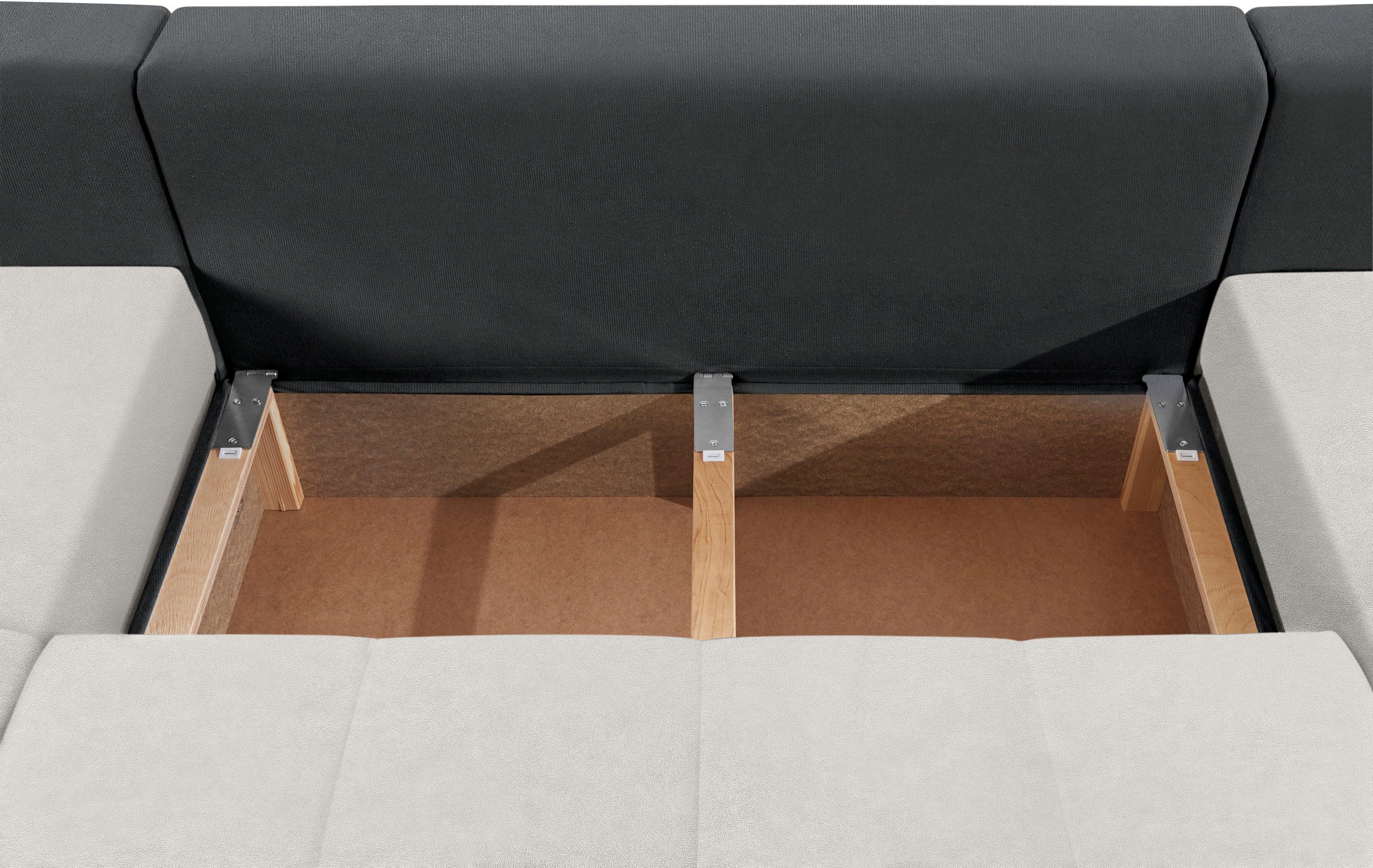 COLLECTION AB Zithoek XL-Josy U-vorm, breedte 313 cm, kunstleer-mix, microvezel