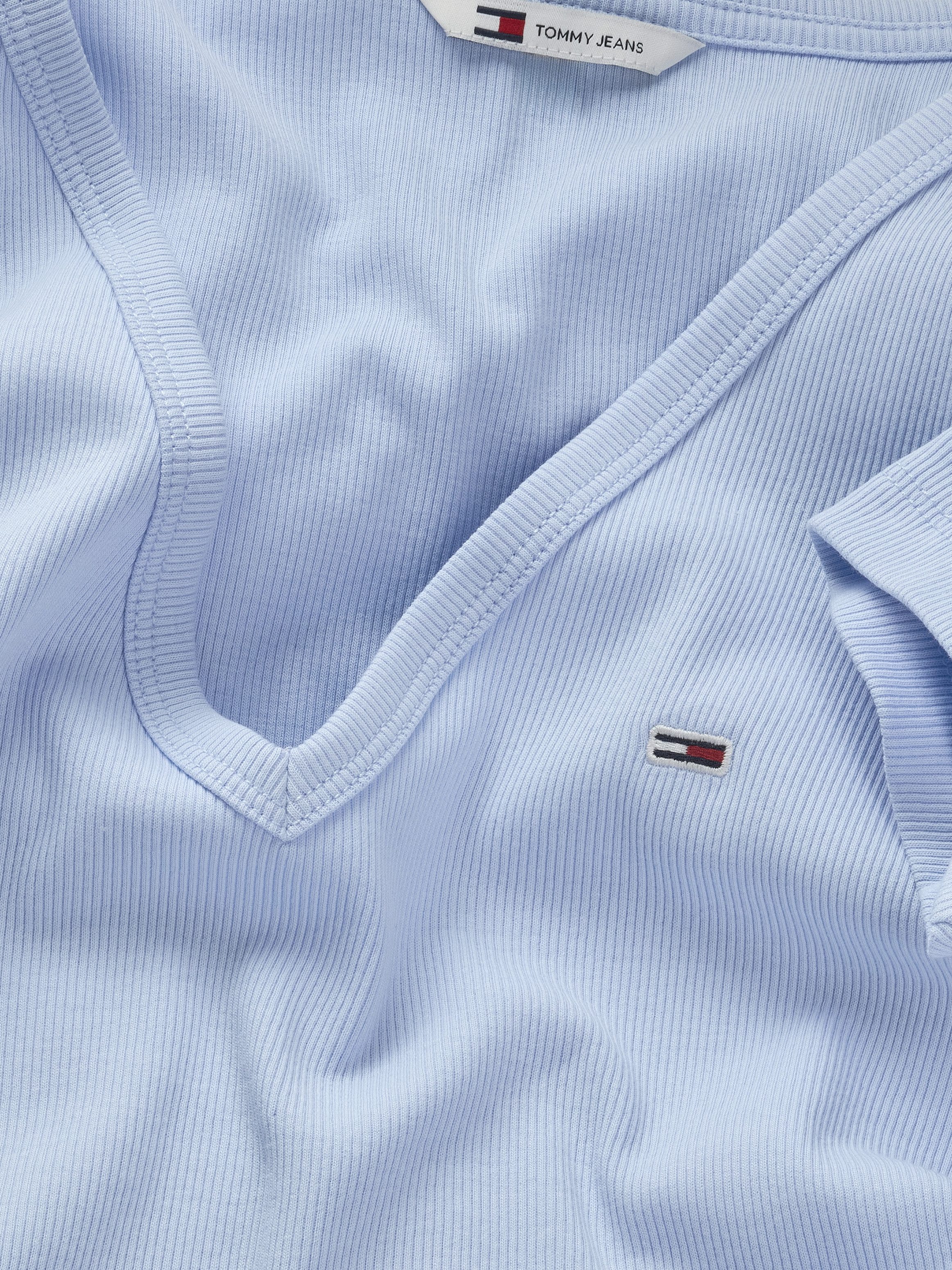 TOMMY JEANS Shirt met korte mouwen TJW SLIM ESSENTIAL RIB V SS